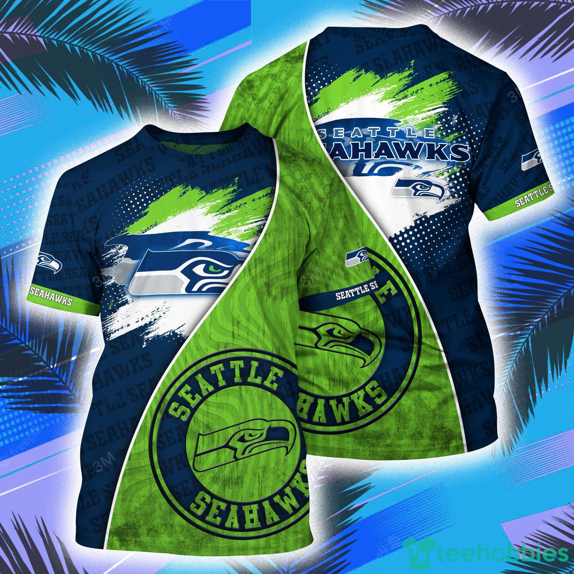 Seattle Seahawks NFL Symbol All Over Print 3D T-Shirt Product Photo 1