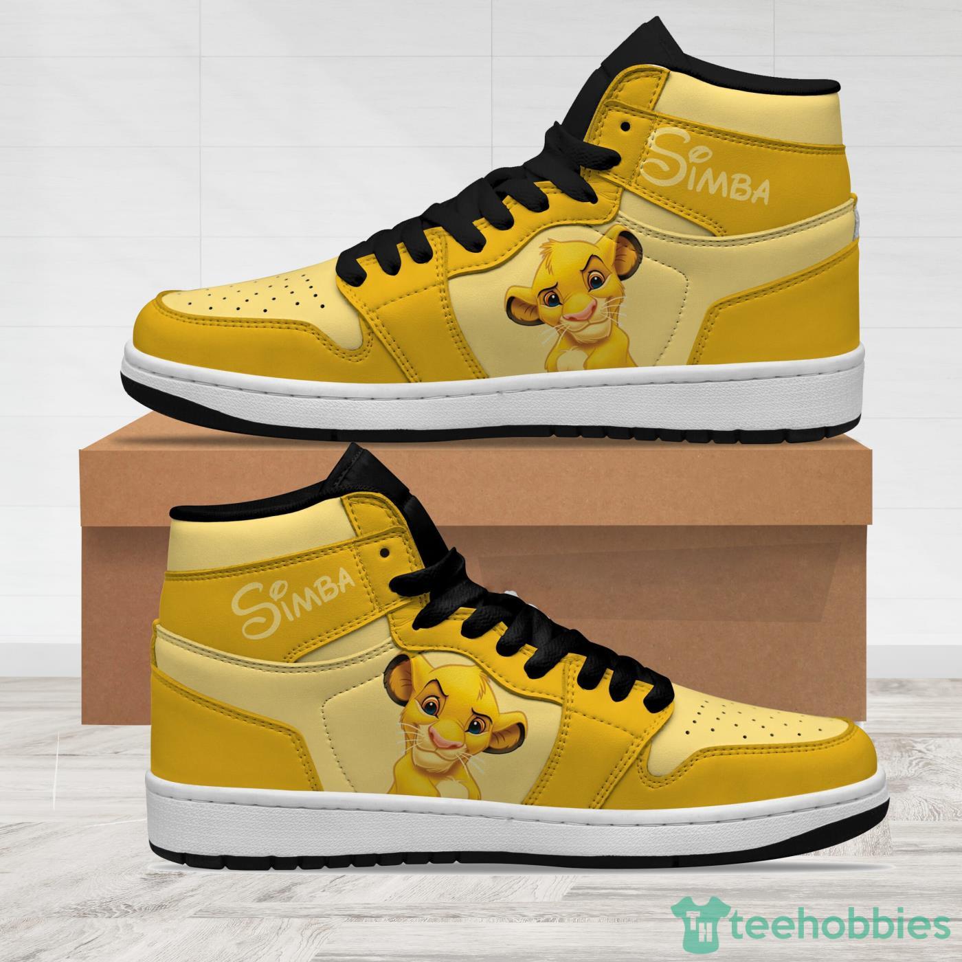 Simba Lion King Yellow Sneaker Boots Disney Air Jordan Hightop Shoes Product Photo 1