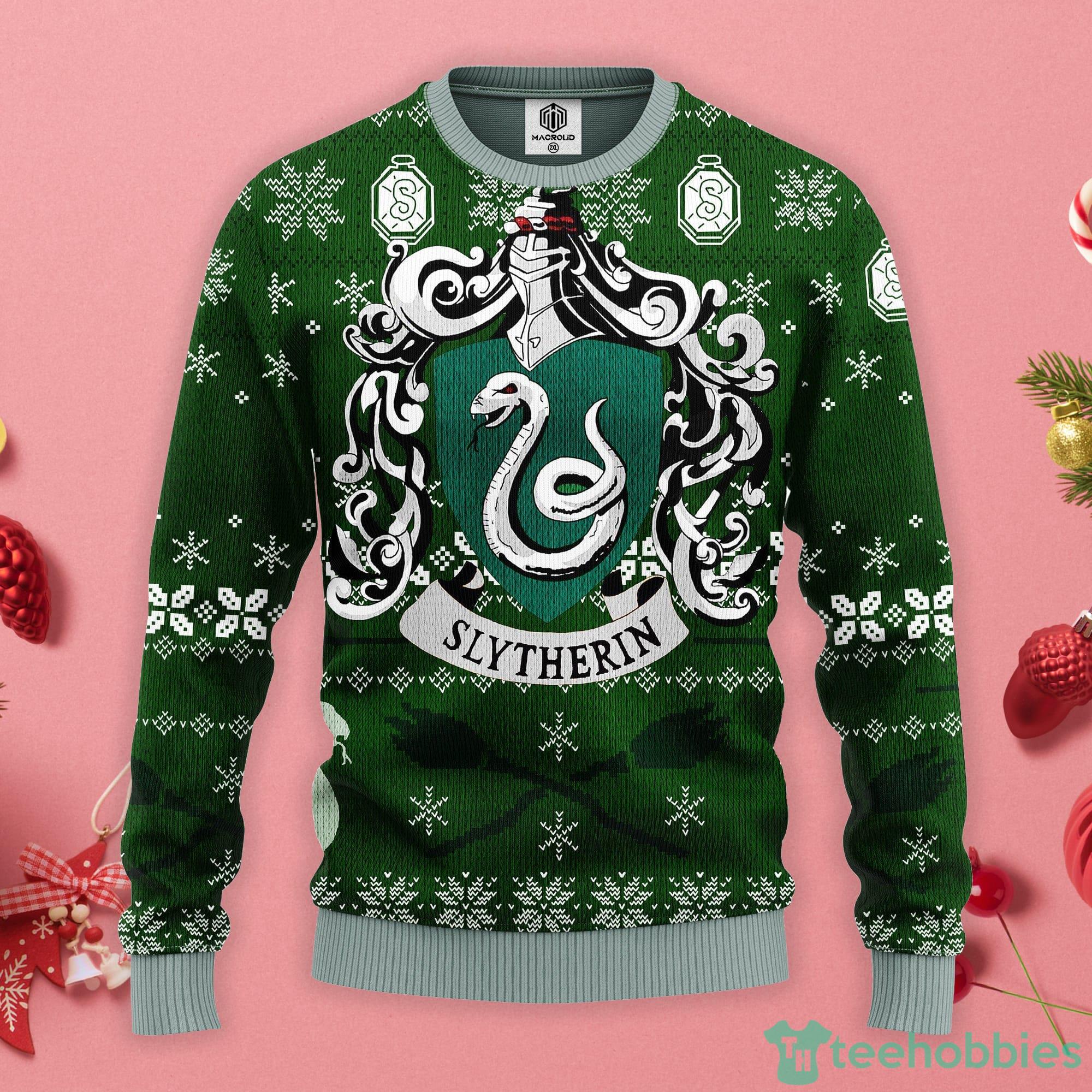Slytherin Harrypotter Team Christmas Gift Ugly Christmas Sweater Product Photo 1