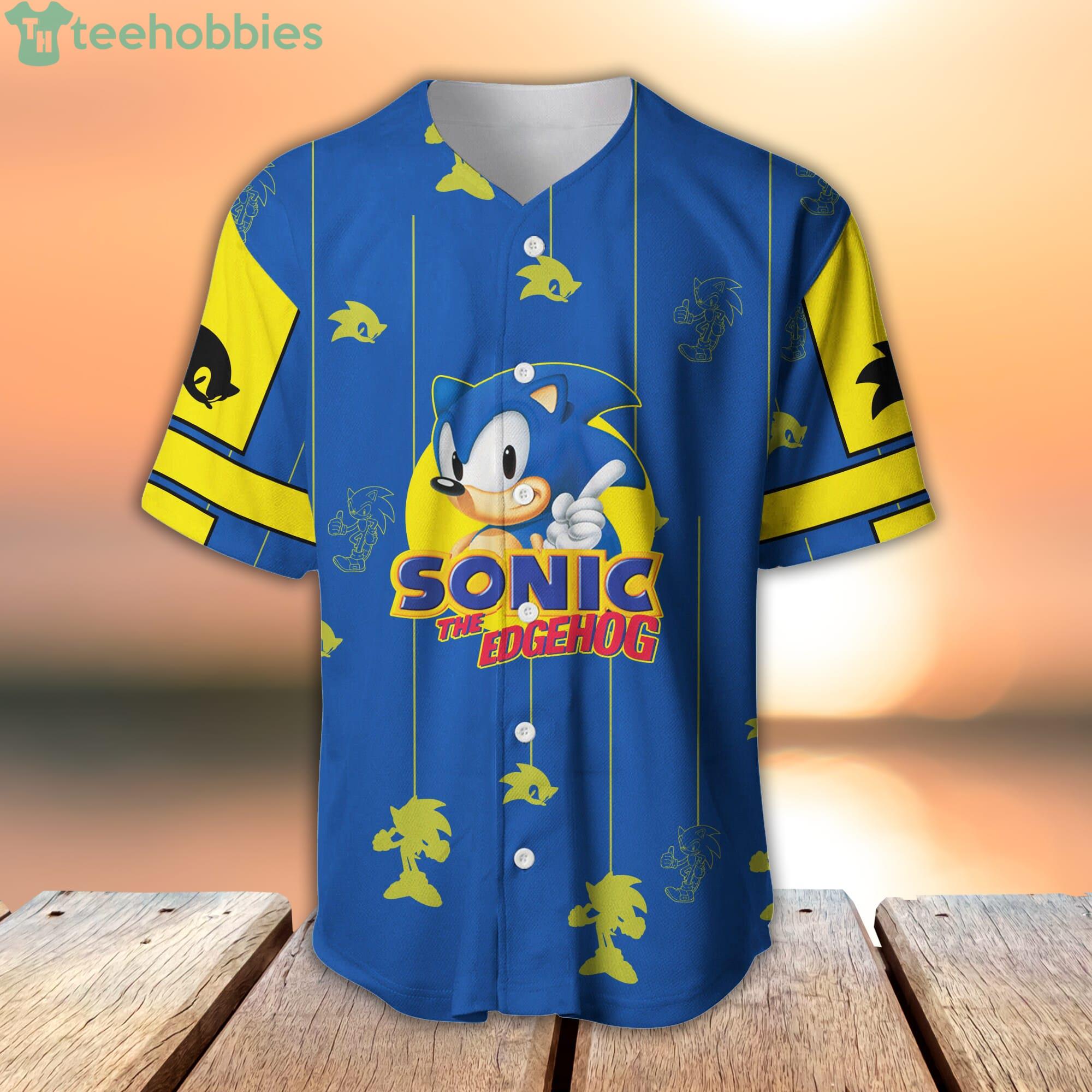 Sonic The Hedgehog Black Blue Baseball Jerseys For Men And Women