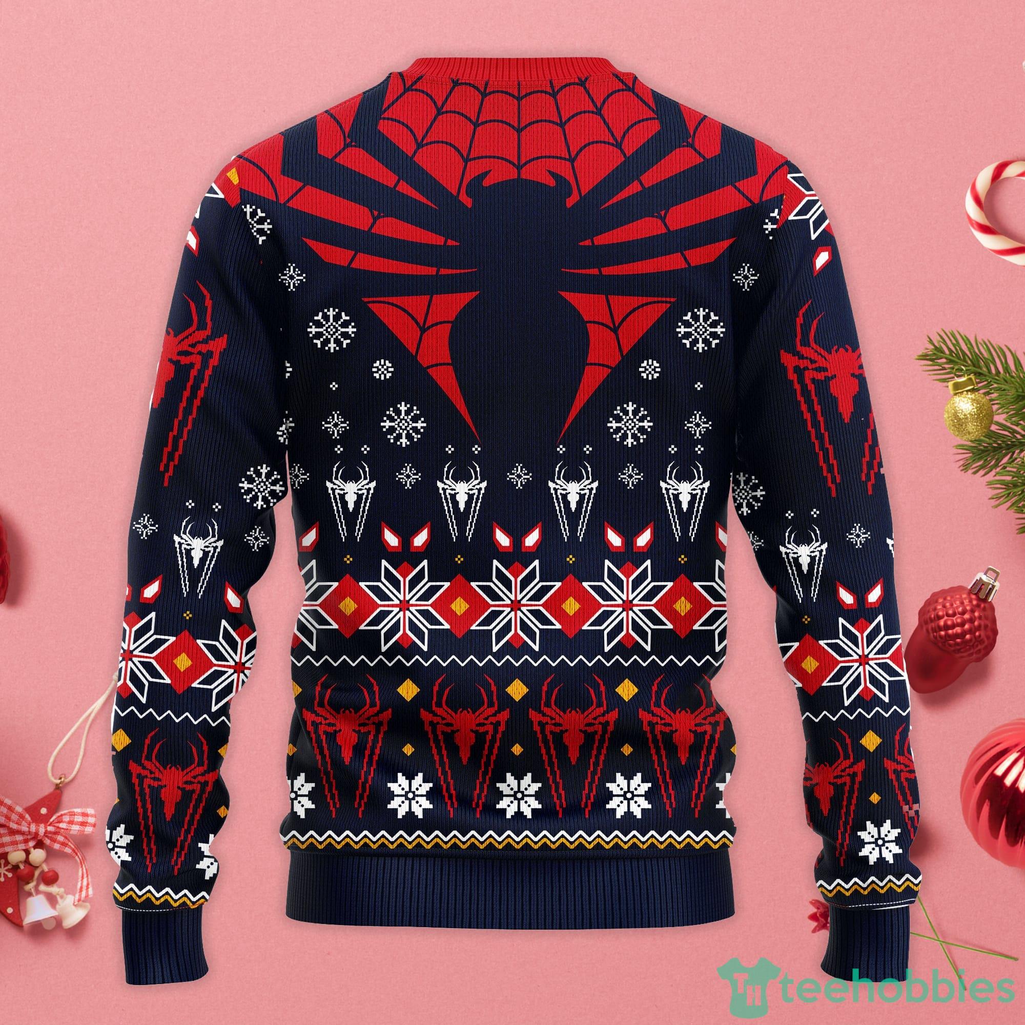 Spiderman Winter Christmas Gift Ugly Christmas Sweater Product Photo 1