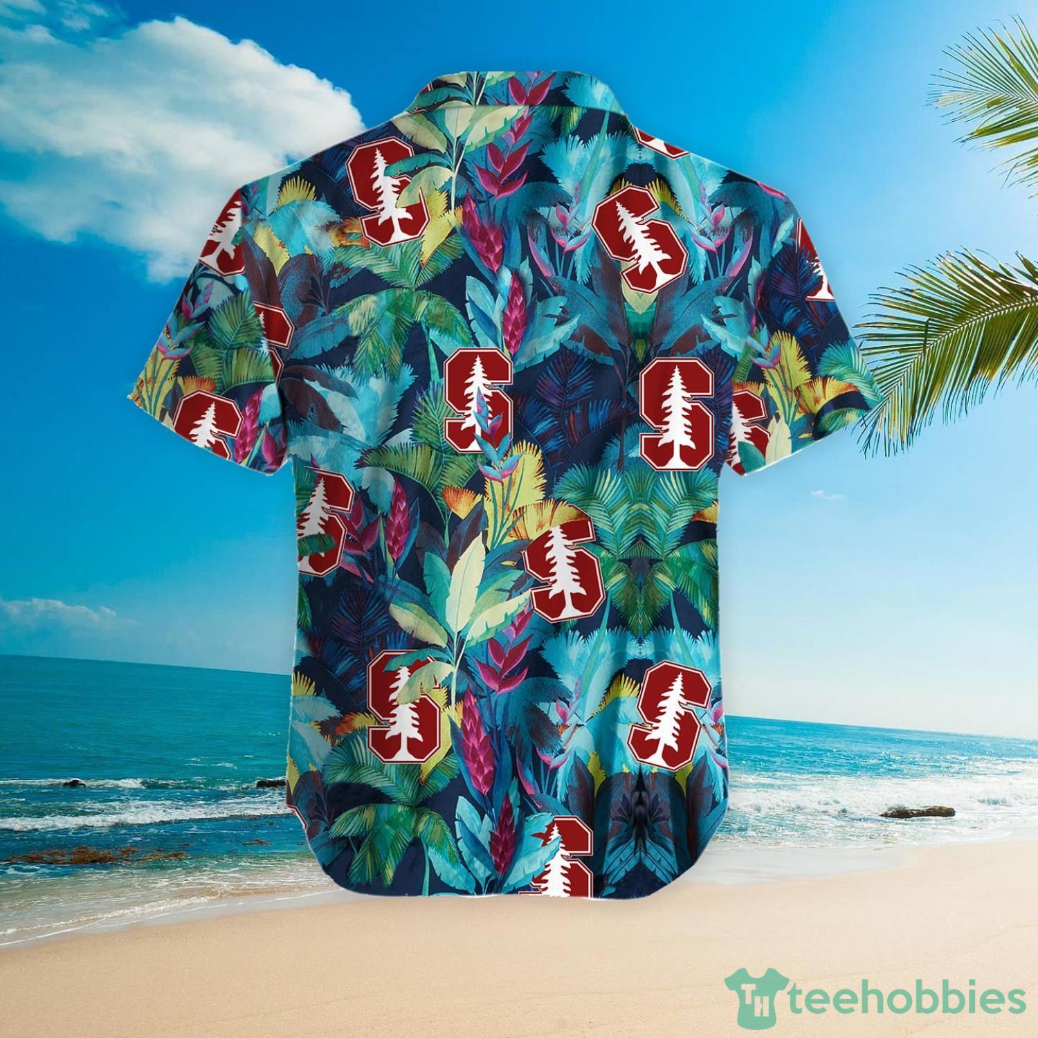 Stanford Cardinal Floral Tropical Hawaiian Shirt Product Photo 5