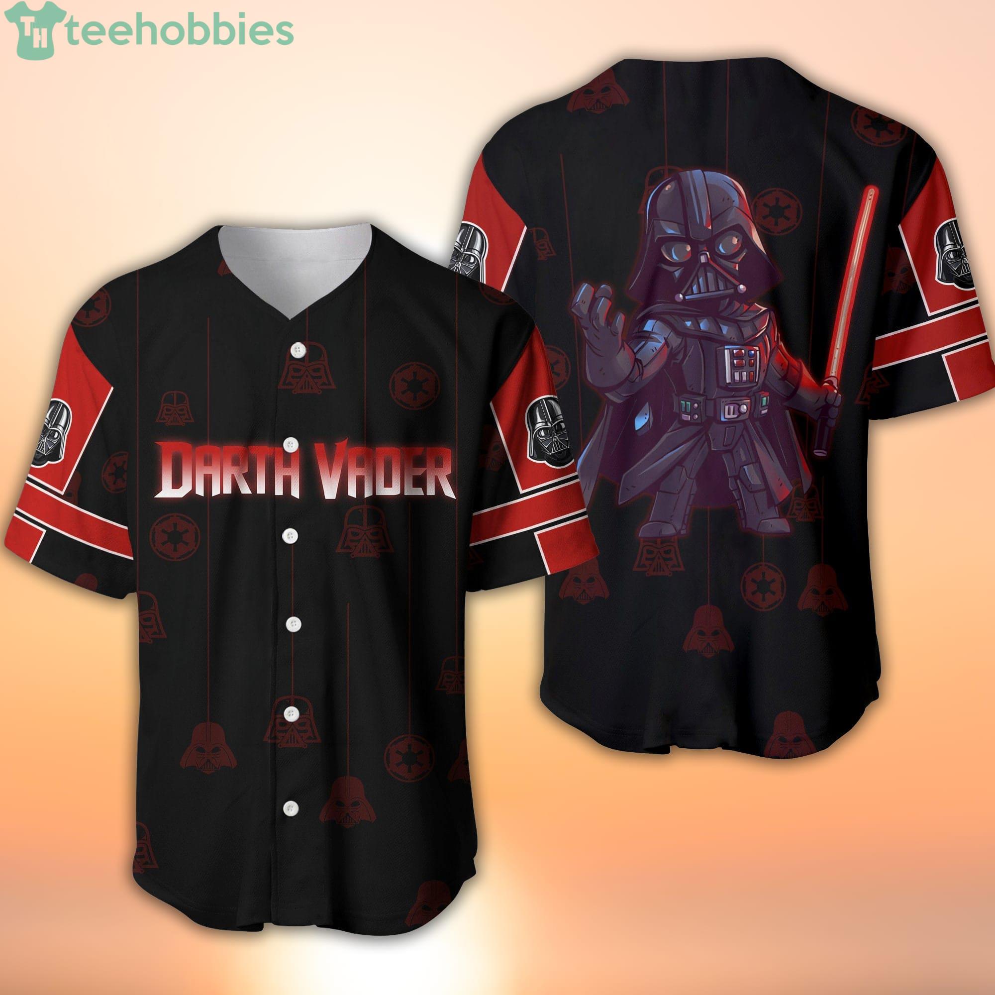 Star Wars Darth Vader Black Red Patterns Disney Cartoon Baseball Jersey Shirt Product Photo 1