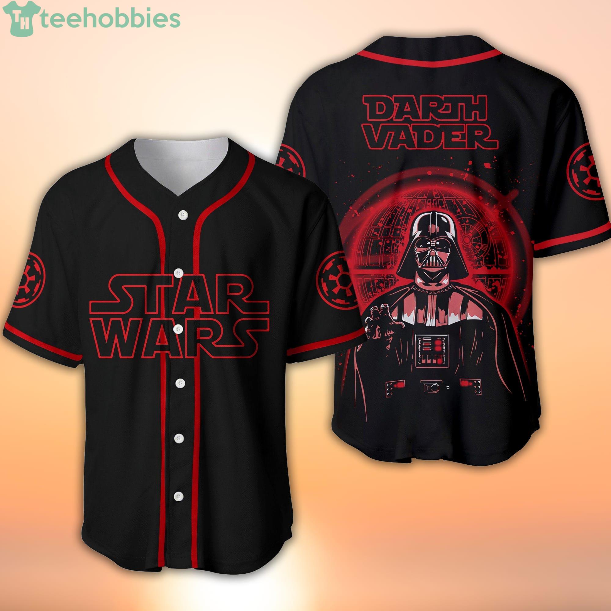 Star Wars Darth Vader Red Black Disney Cartoon Baseball Jersey Shirt Product Photo 1