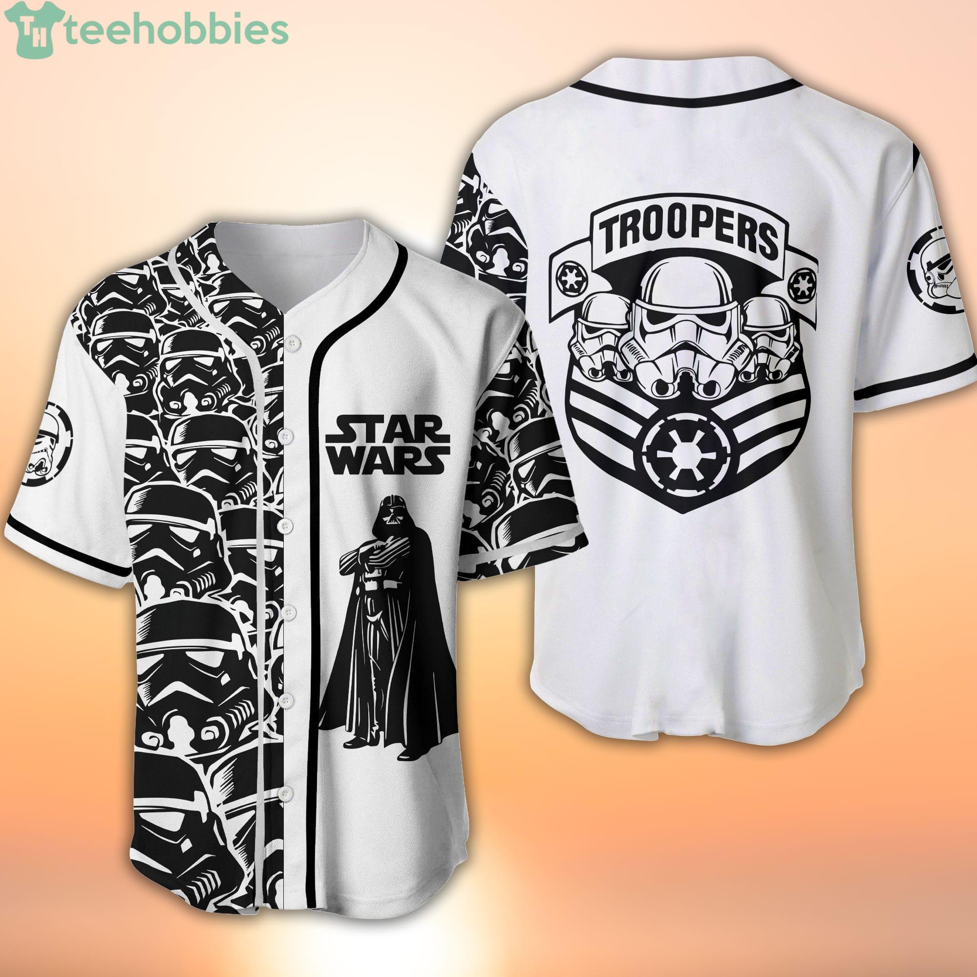 Star Wars Stormtrooper White Disney Cartoon Baseball Jersey Shirt Product Photo 1