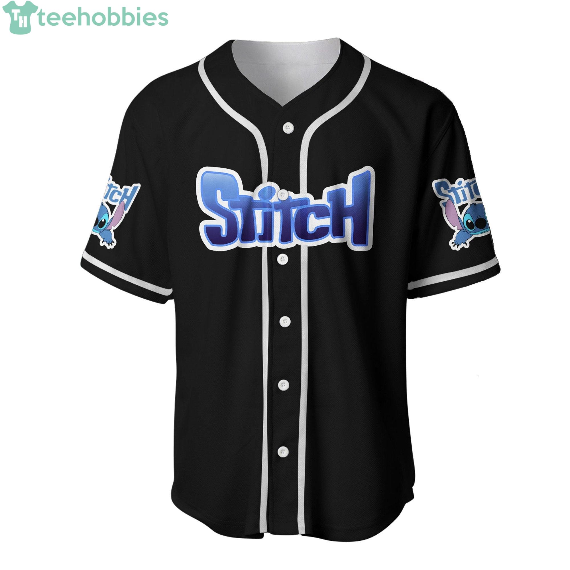Stitch Cartoon All Over Print Custom Name Baseball Jersey Shirt