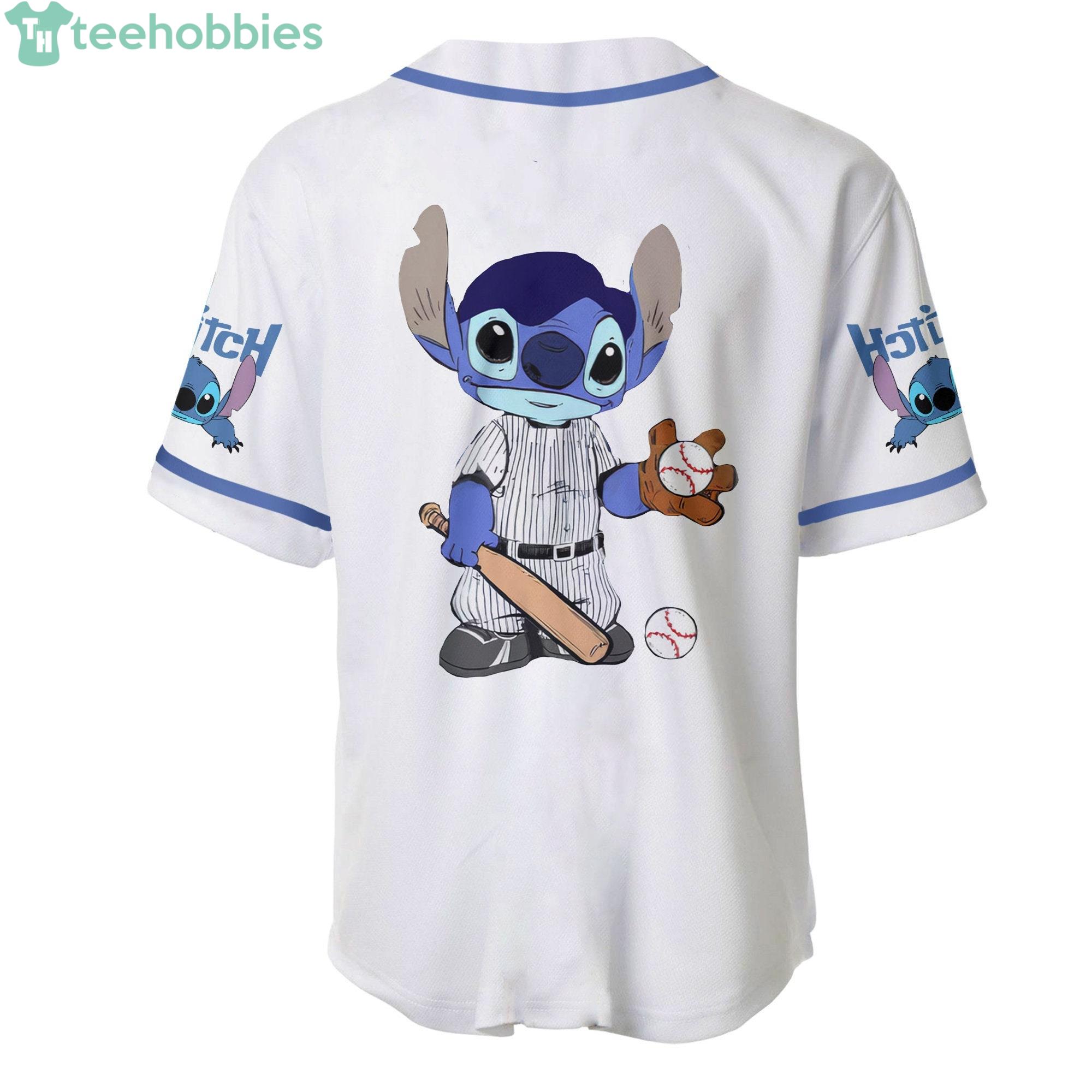 Stitch Baby Denim Blue Disney Baseball Jerseys For Men And Women