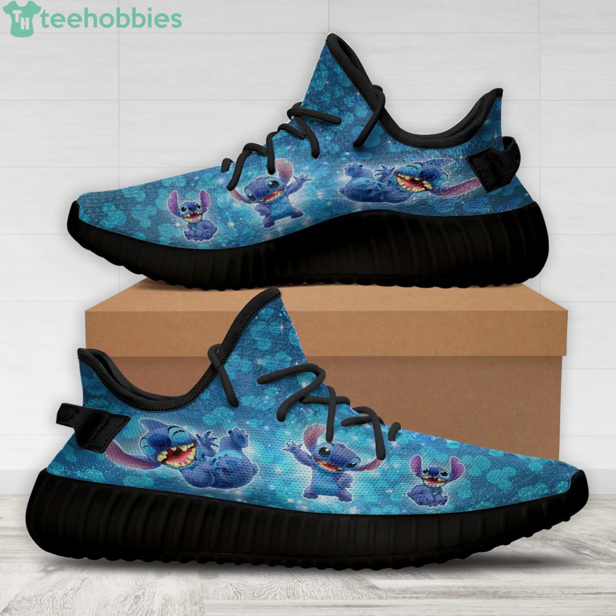 Stitch Smiling Mickey Disney Sneakers Yeezy Shoes Product Photo 1