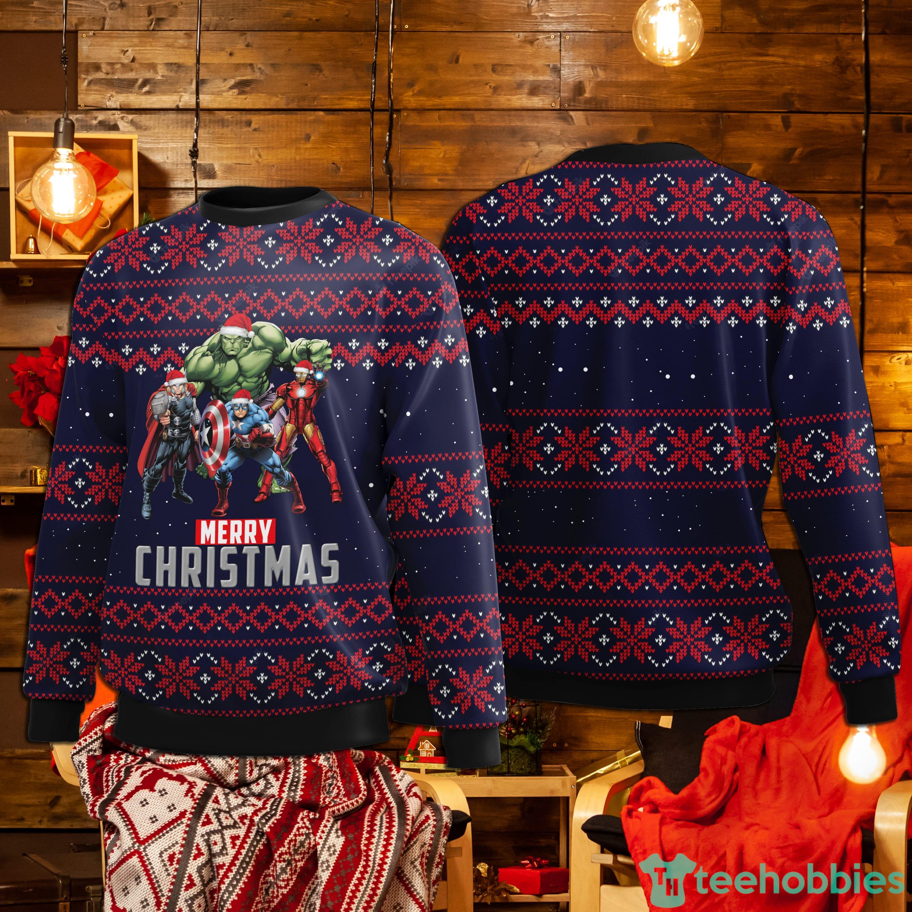 Superhero ugly shop christmas sweater