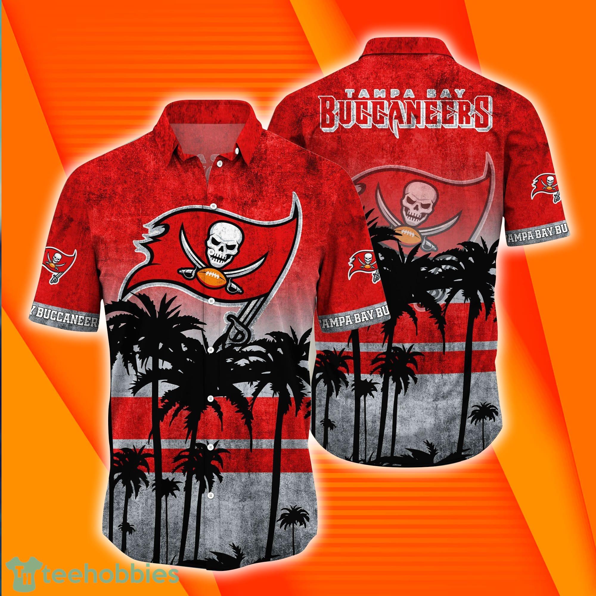 Tampa Bay Buccaneers NFL Red Full Print Combo Summer Hawaiian Shirt And Pants Product Photo 1
