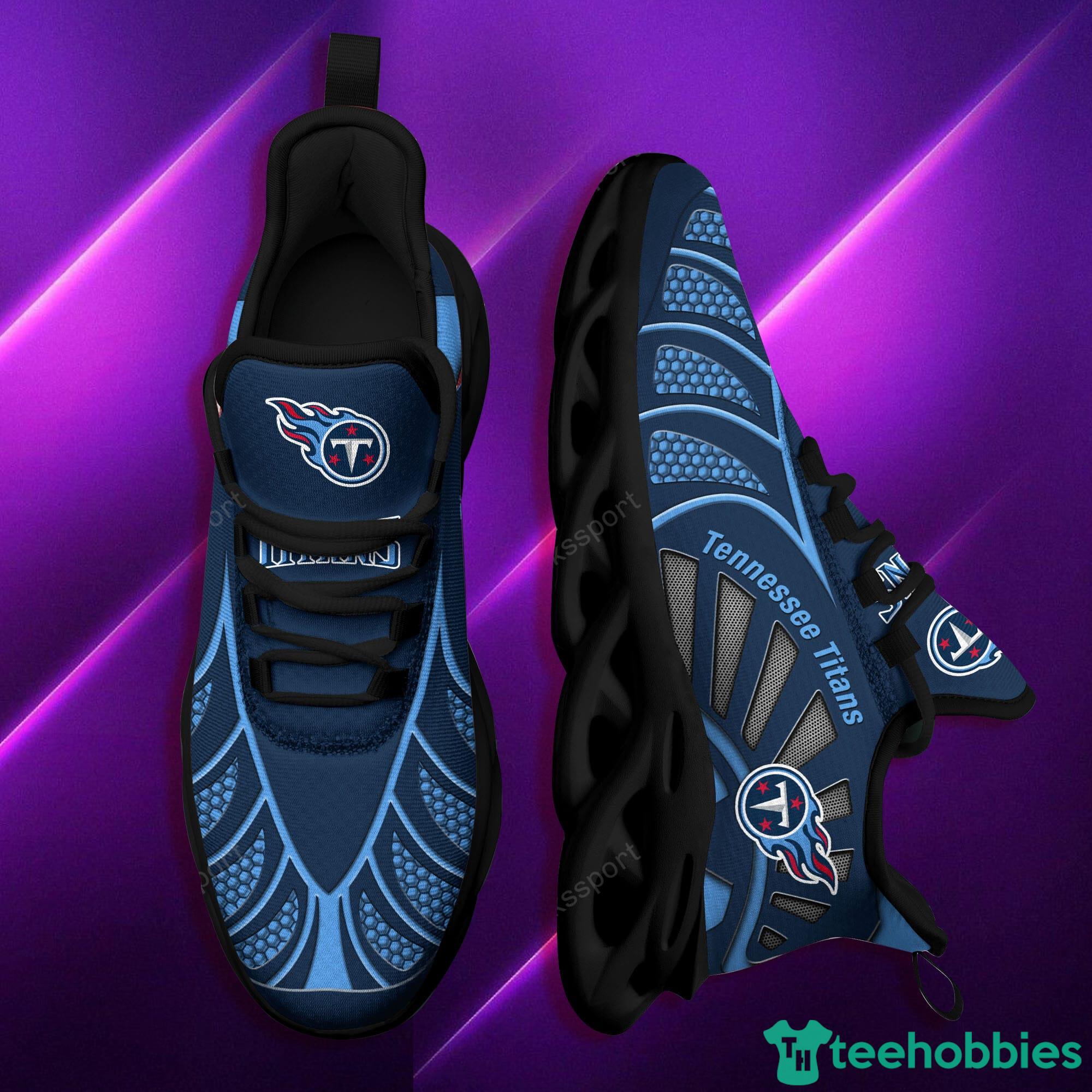 Tennessee Titans NFL Black And White Max Sou Sneakers Running Shoes Product Photo 1