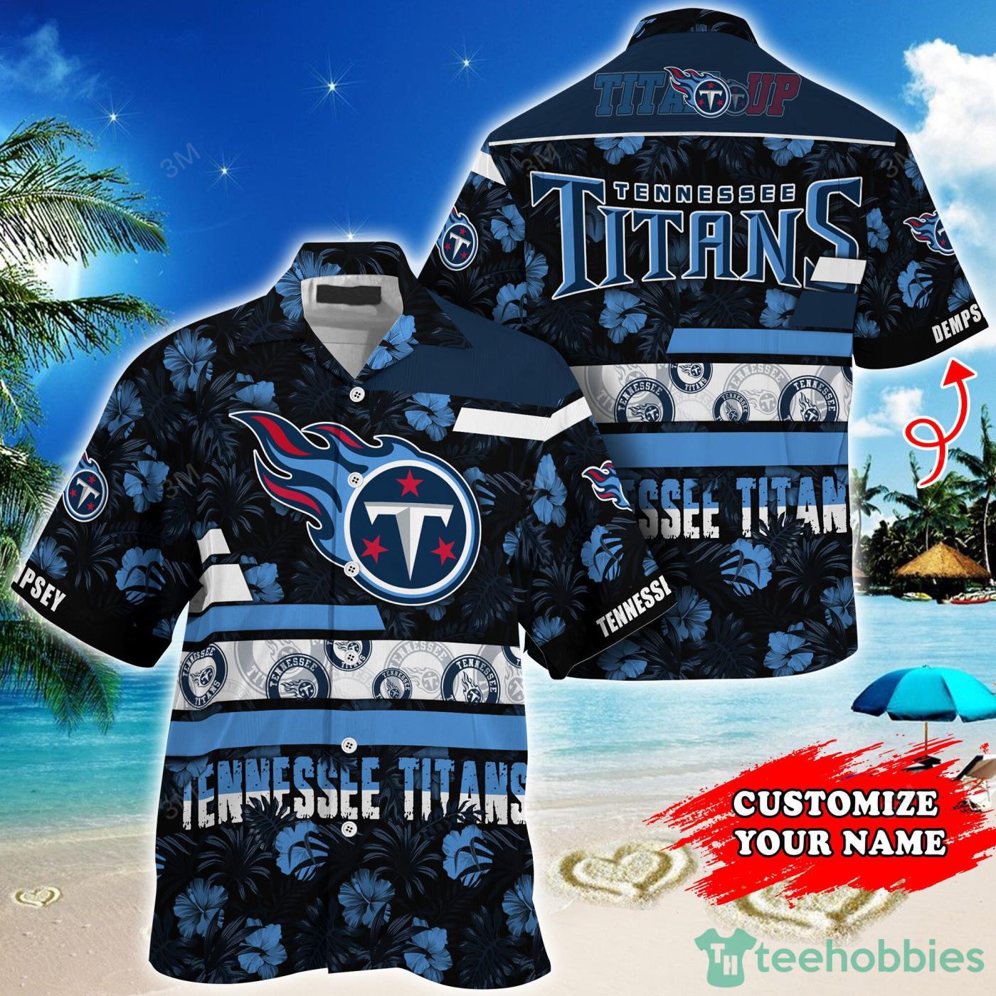 Tennessee Titans NFL Personalized Tropical Habicus Pattern Short Sleeves Hawaiian Shirt Product Photo 1