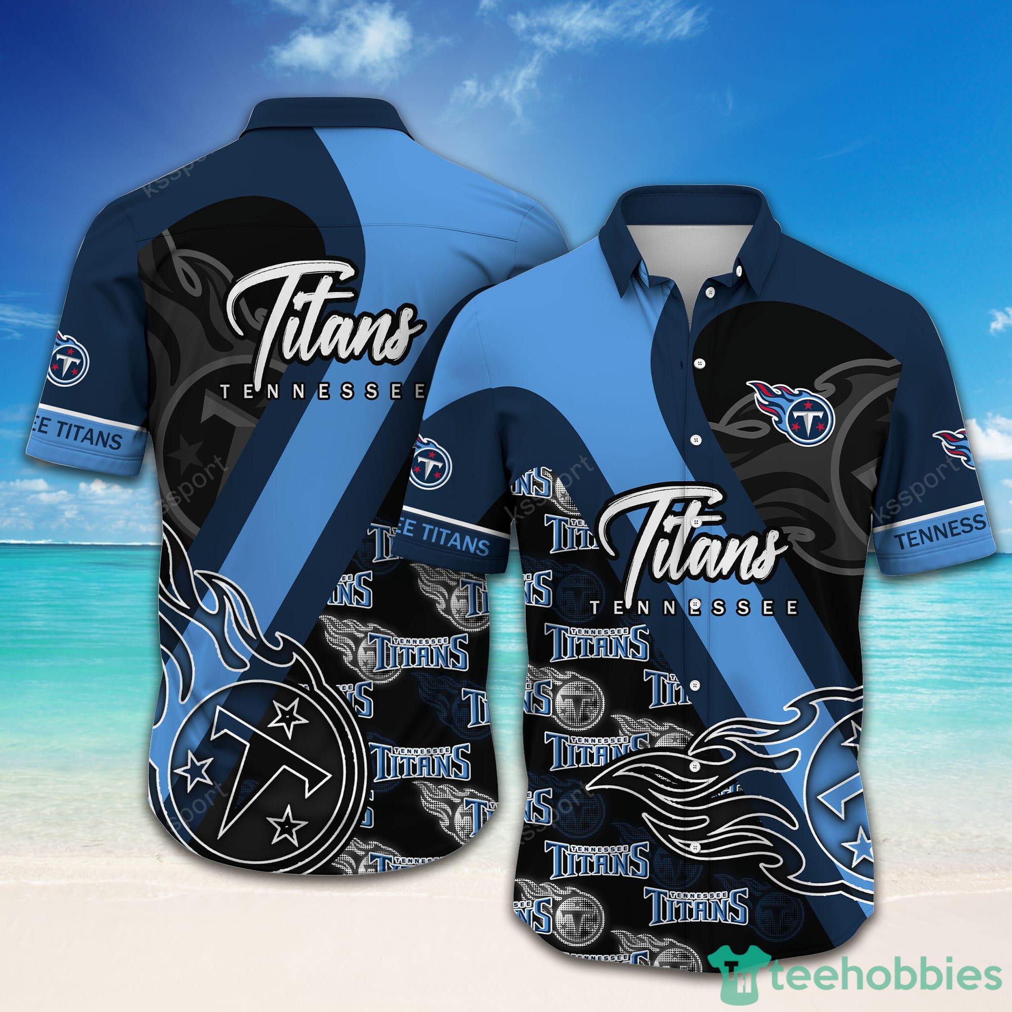 Tennessee Titans NFL Symbol Pattern Short Sleeve Hawaiian Shirt Product Photo 1