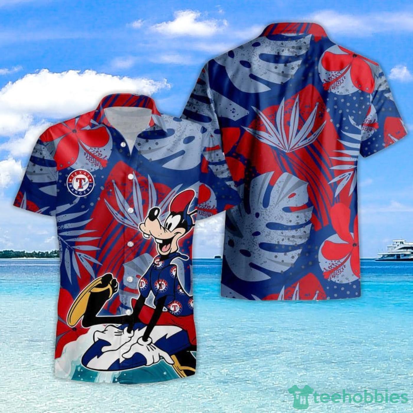 Texas Rangers Goofy Hawaiian Shirt and Shorts Product Photo 1