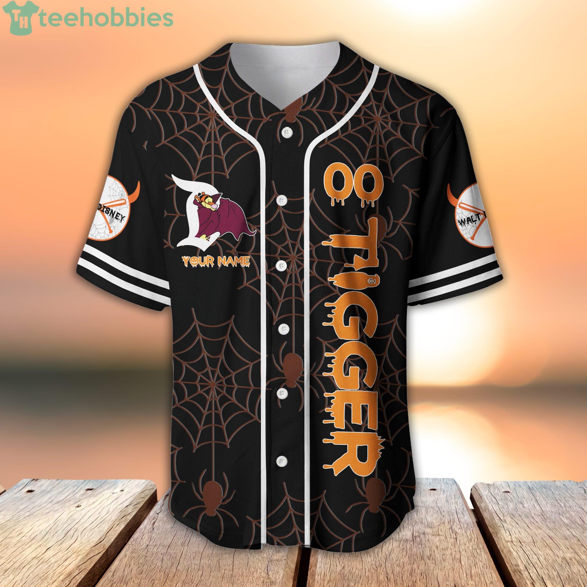 Tigger Black Orange Baseball Jerseys For Men And Women