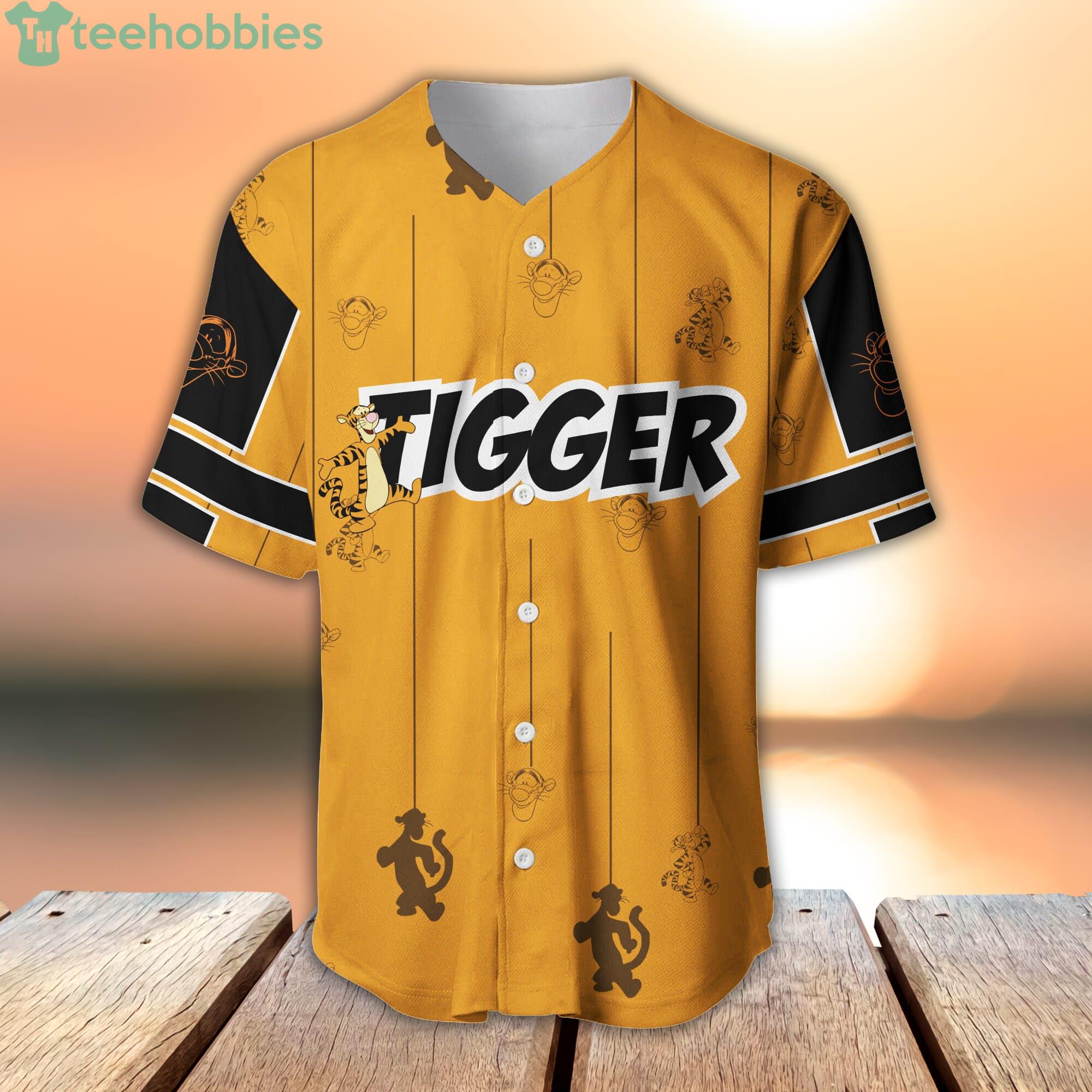 Tigger Winnie Pooh White Orange Disney Cartoon Baseball Jersey