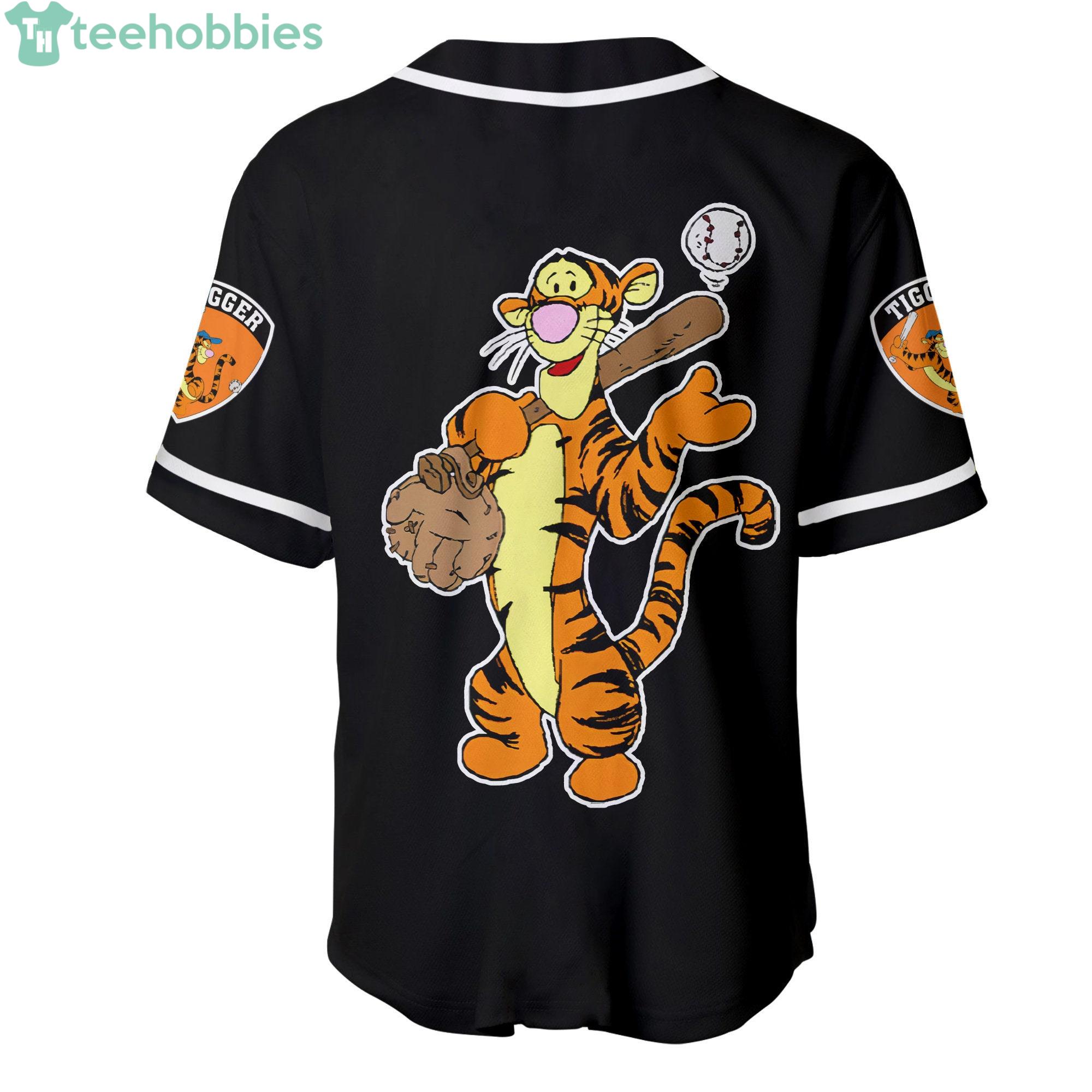 Tigger the Tiger Black Orange Disney Custom Baseball Jerseys For