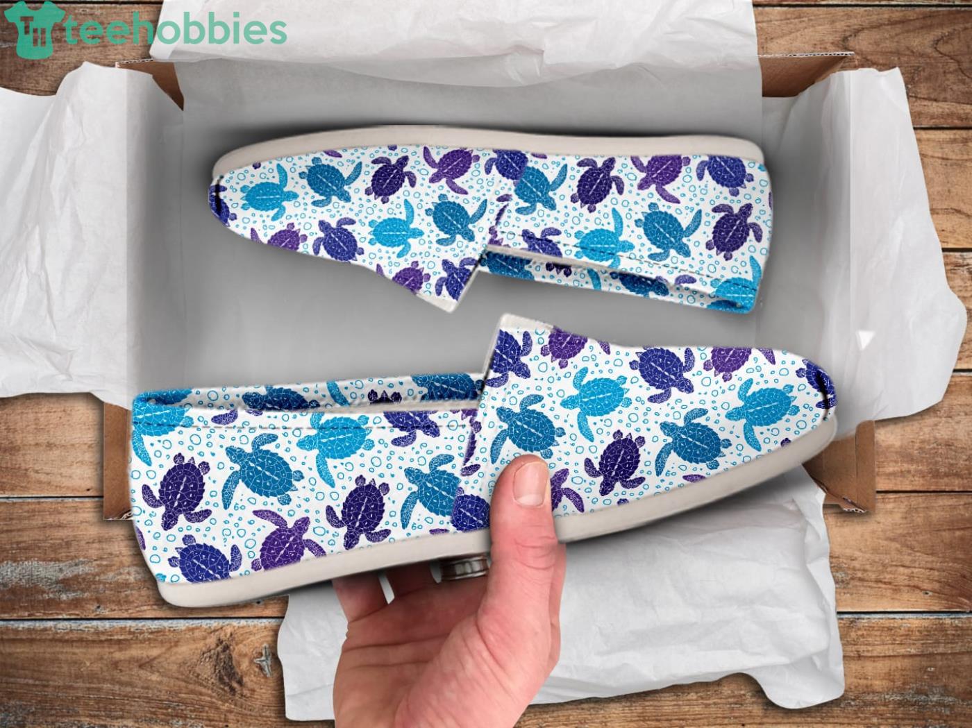 Turtle Casual Cute Pattern Slip On Shoes Product Photo 1