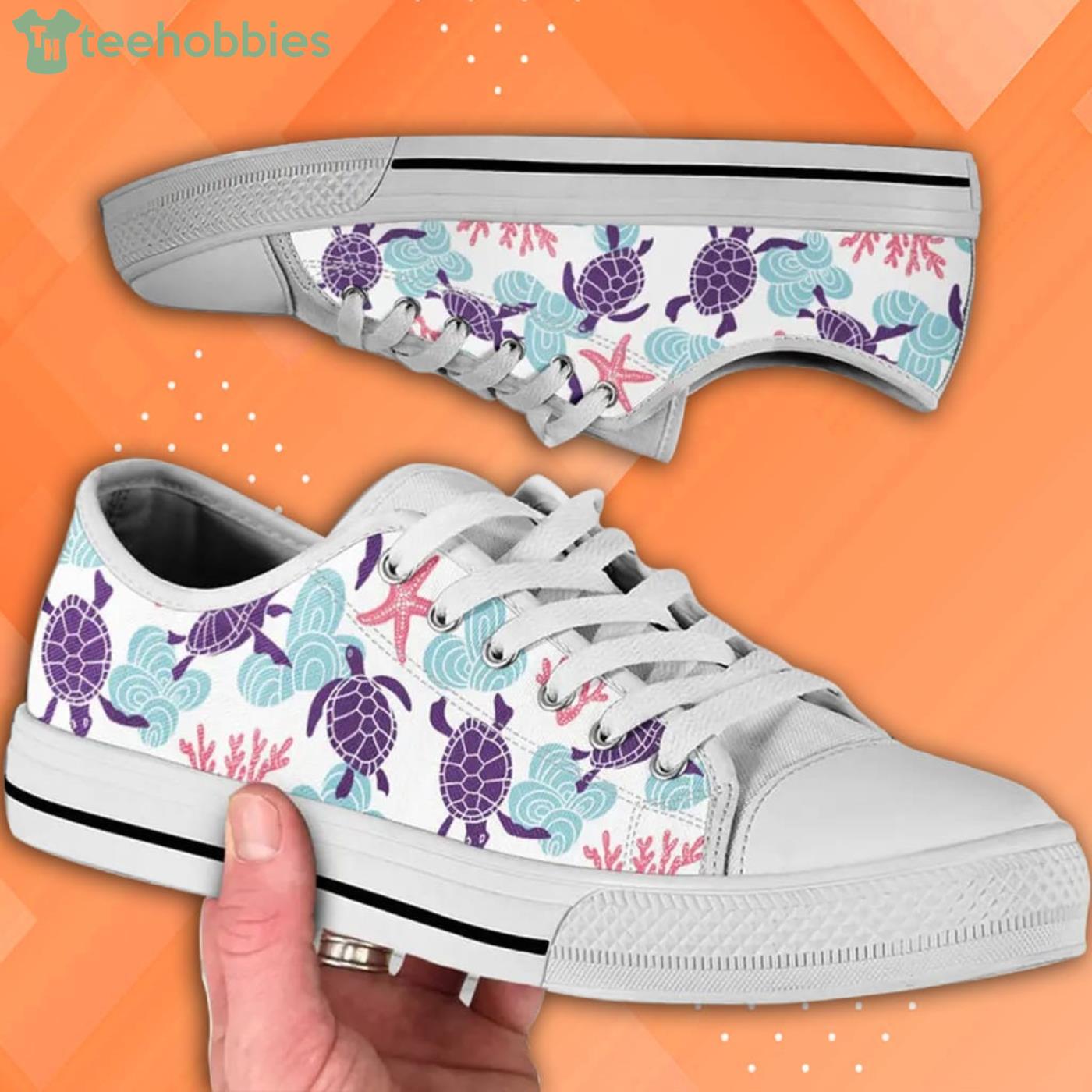 Turtle Pattern Pattern Low Top Shoes Product Photo 1
