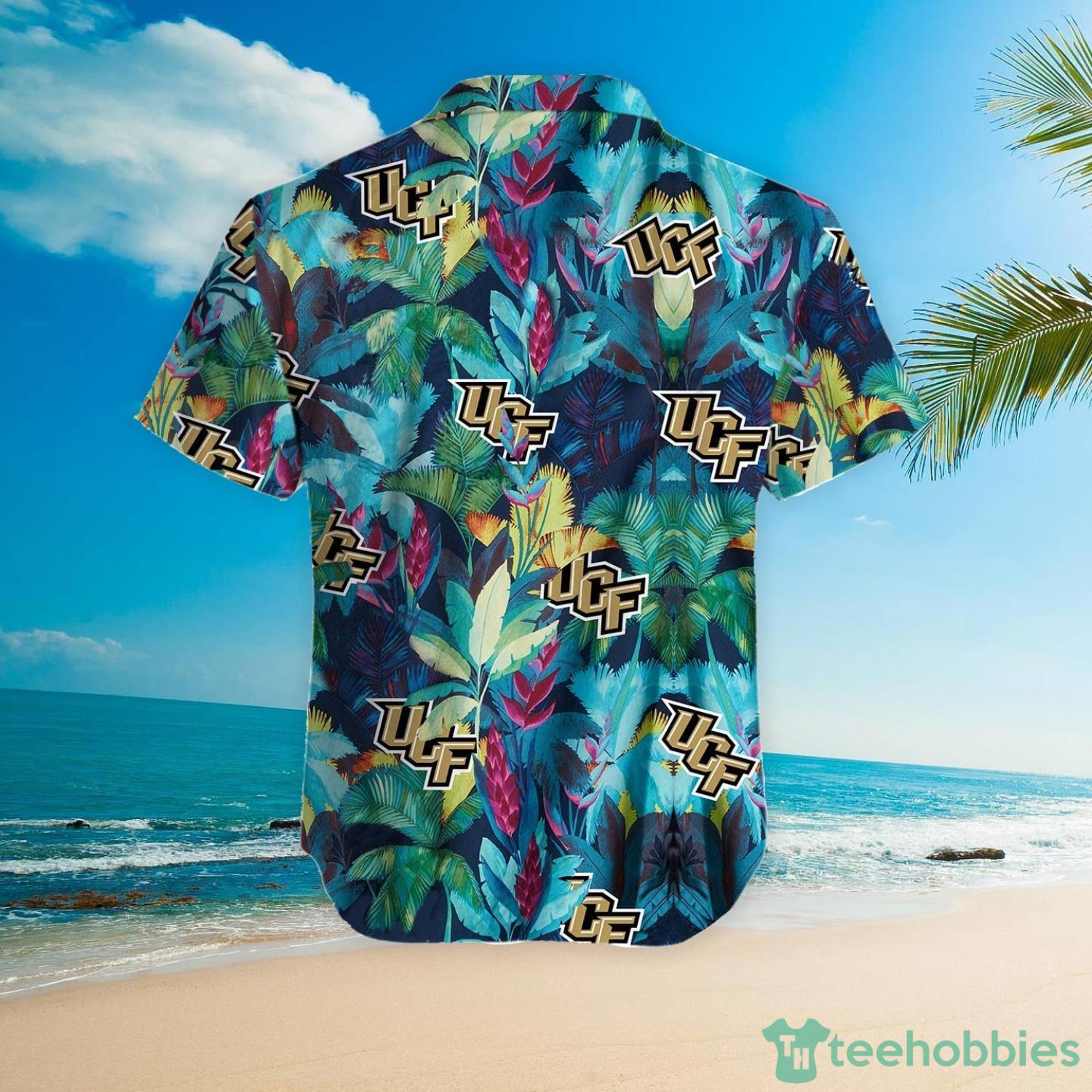 UCF Knights Floral Tropical Hawaiian Shirt Product Photo 5