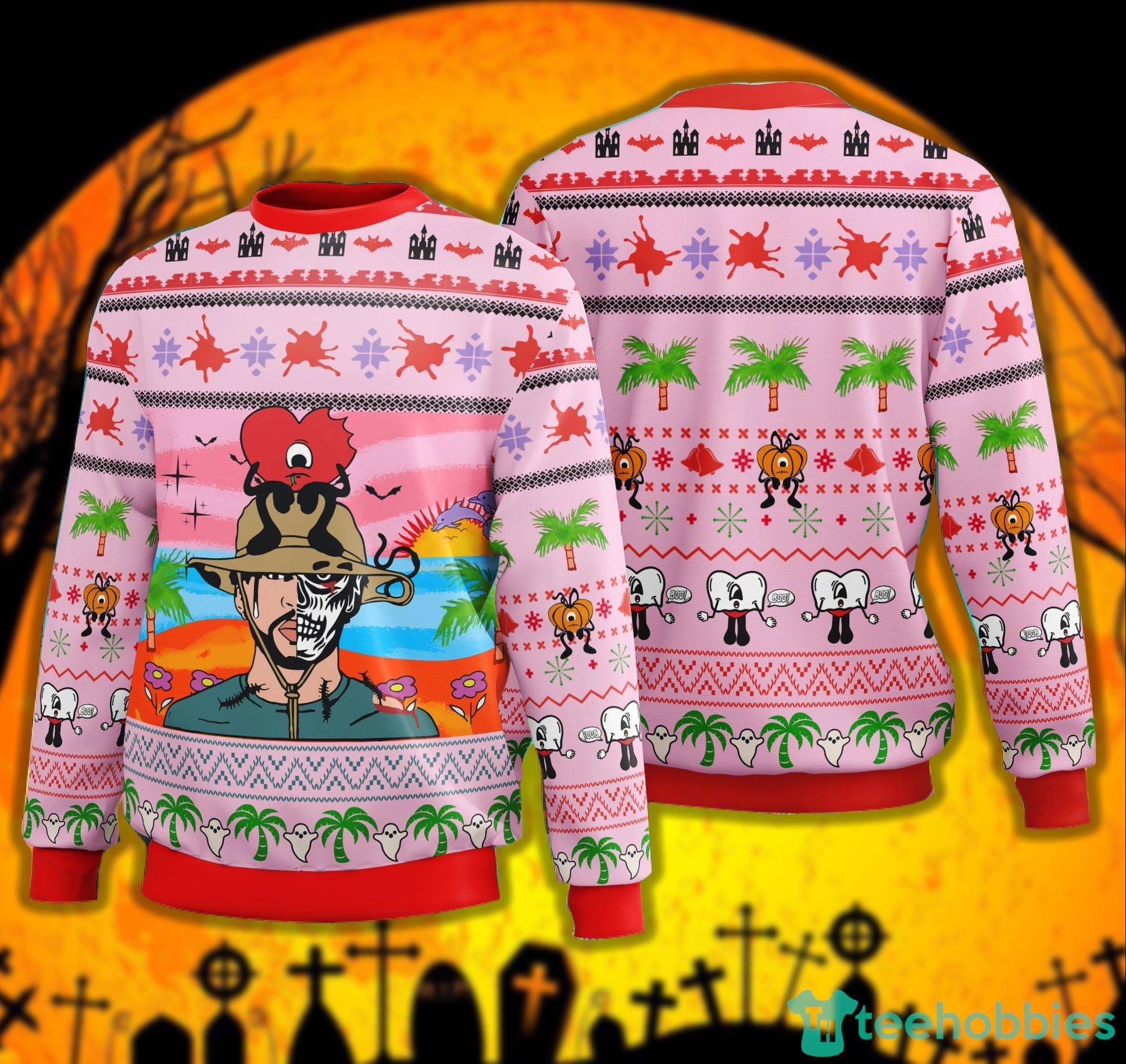 Un Halloween Sin Ti Bad Bunny Ghostface Halloween Un Verano Sin Ti Halloween Sweater Product Photo 1