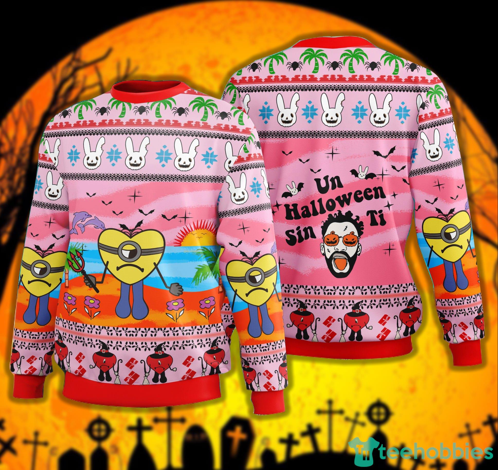 Un Halloween Sin Ti Bad Bunny Sweater Bad Bunny Sad Heart Halloween Sweater Product Photo 1