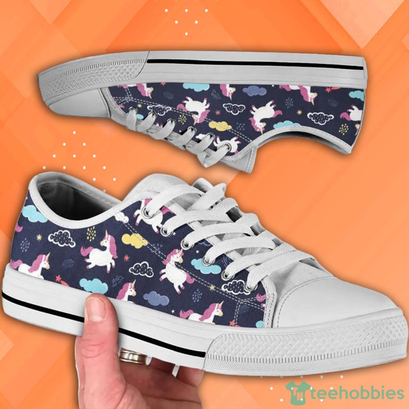 Unicorn Womens Cute Pattern Low Top Canvas Shoes Product Photo 1