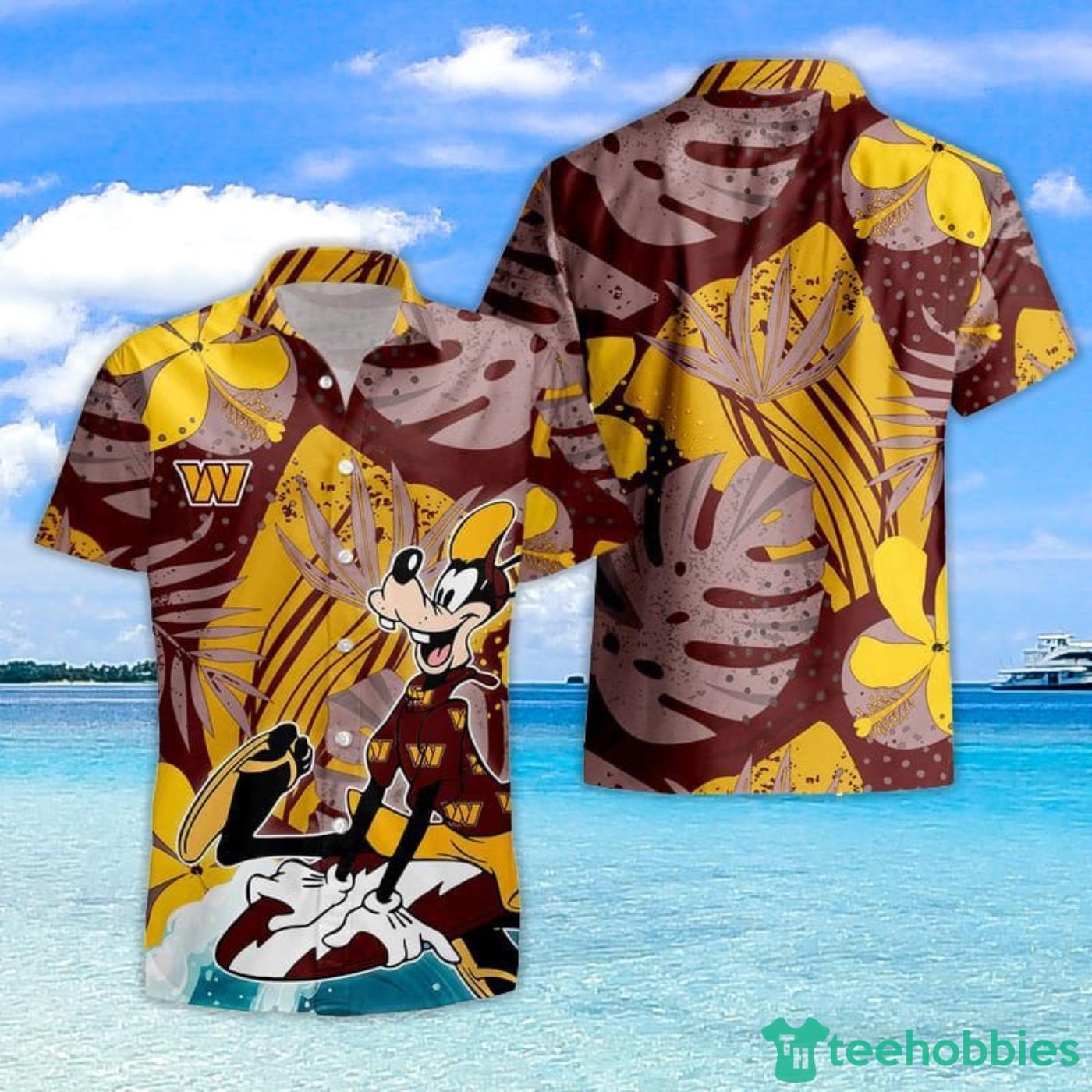 Washington Commanders Goofy Hawaiian Shirt and Shorts Product Photo 1