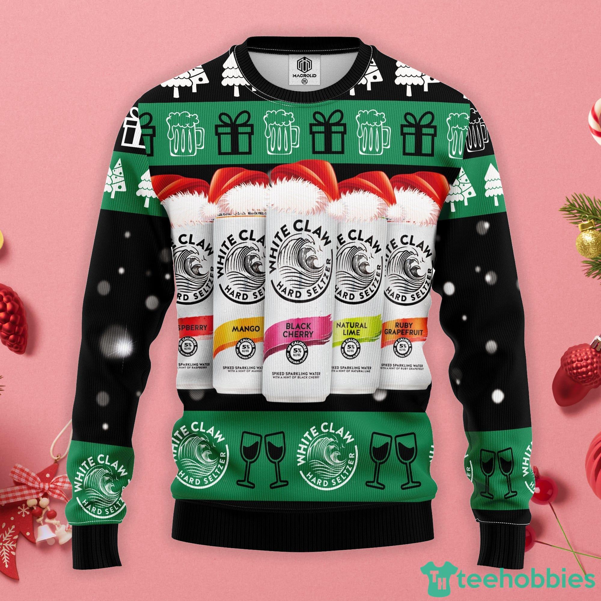 White Claw Beer Lover Ugly Christmas Sweater Product Photo 1