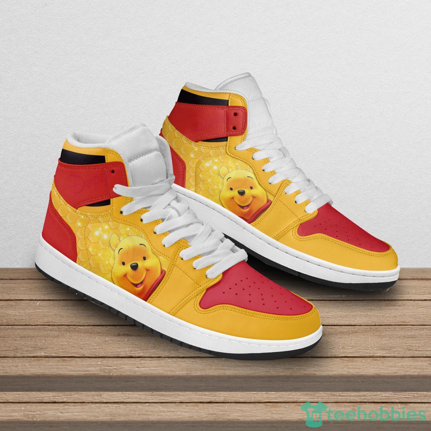 Winnie The Pooh Red Orange Disney Cartoon Sneakers Boots Air Jordan Hightop Shoes Product Photo 1