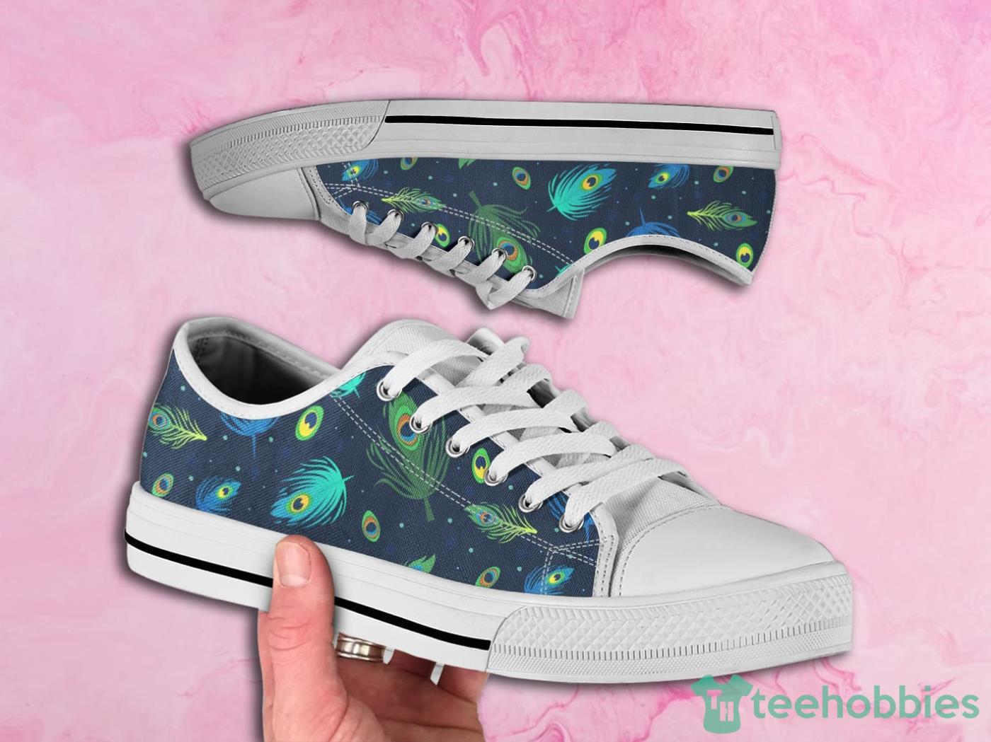 Womens Peacock Cute Pattern Low Top Canvas Shoes Product Photo 1