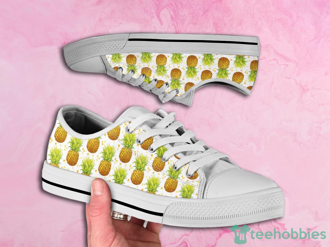 Womens Pineapple Cute Pattern Low Top Canvas Shoes Product Photo 1
