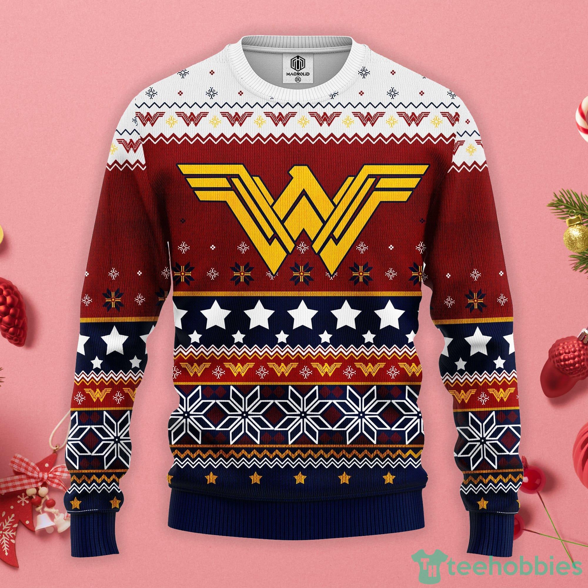 Wonder Woman 3D Christmas Sweater Product Photo 1