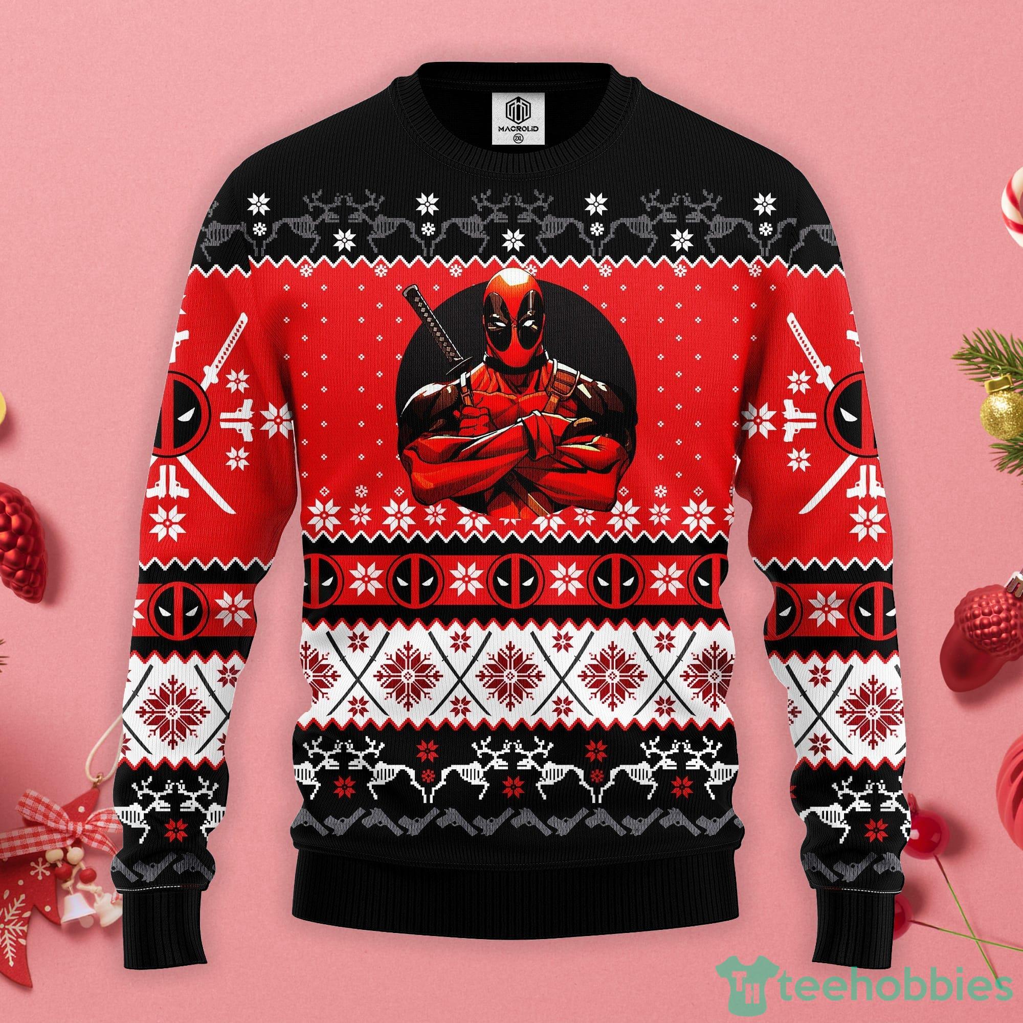 Xmas Deadpool Ugly Christmas Sweater Product Photo 1