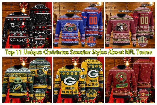 Top 11 Unique Christmas Sweater Styles About NFL Teams