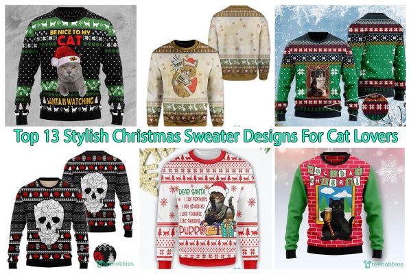 Top 13 Stylish Christmas Sweater Designs For Cat Lovers