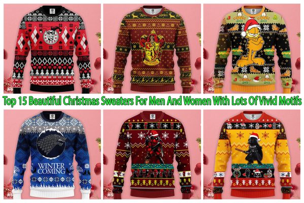 Top 15 Beautiful Christmas Sweaters For Men And Women With Lots Of Vivid Motifs