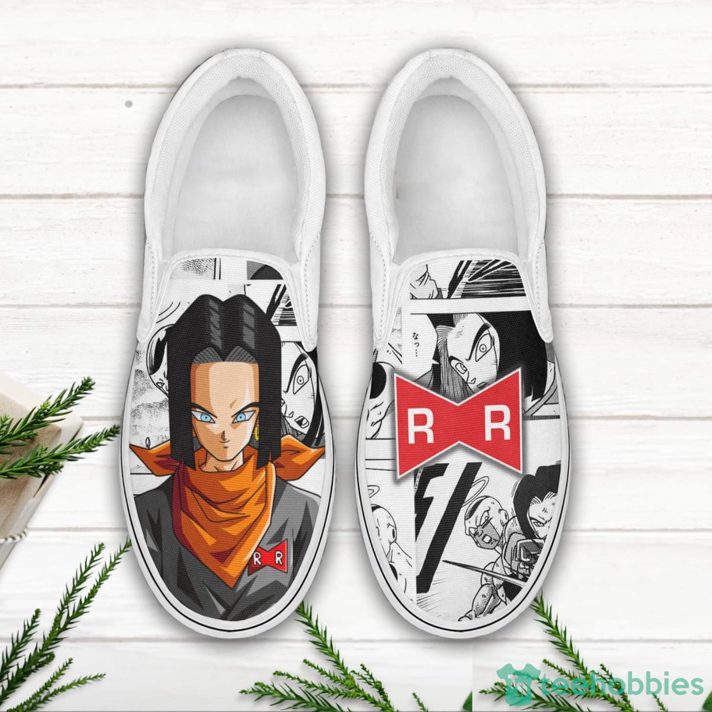 Android 17 Shoes Custom Dragon Ball Anime Slip On Shoes image Android 17 Shoes Custom Dragon Ball Anime Slip On Shoes Product Photo 3