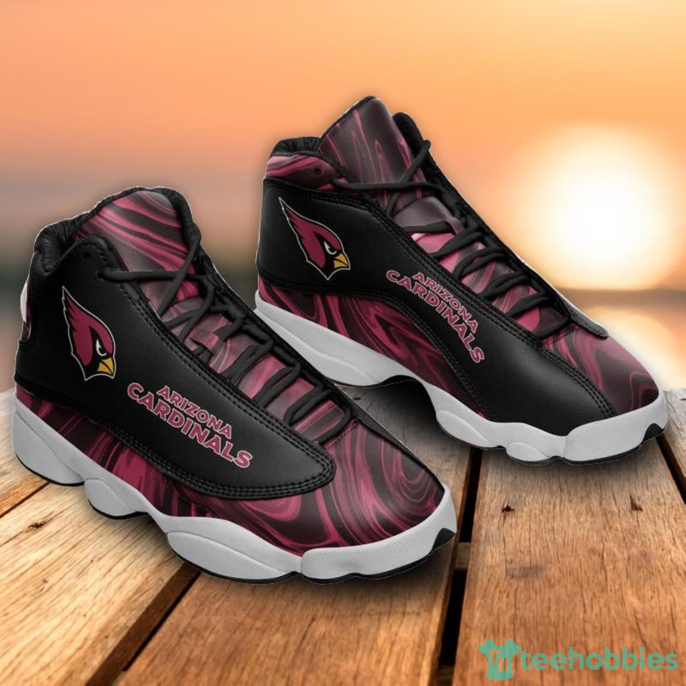 Arizona Cardinals Marble Pattern Air Jordan 13 Shoes For Fans