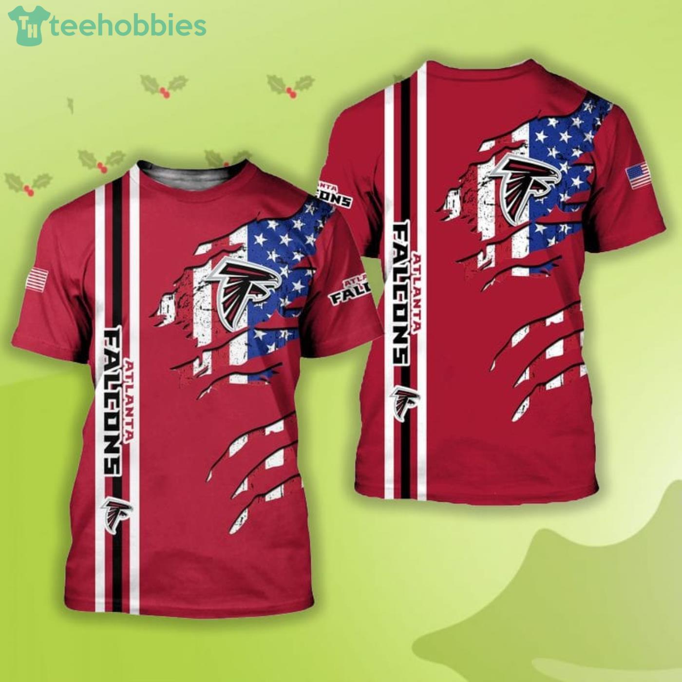 Atlanta Falcons American Flag All Over Printed 3D Shirts