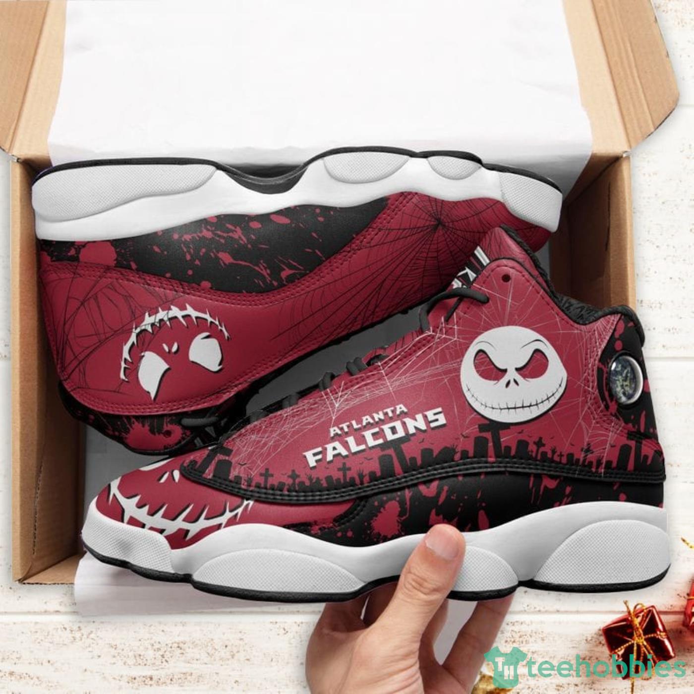 Atlanta Falcons Jack Skellington Halloween Air Jordan 13 Shoes For