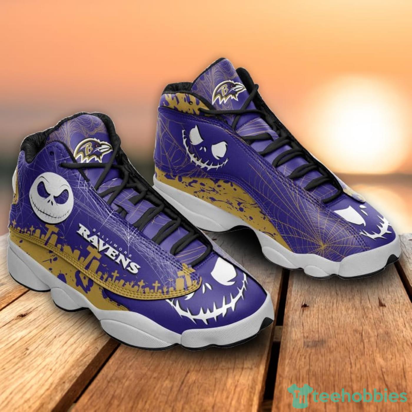 Official NFL baltimore ravens Football Jack skellington halloween