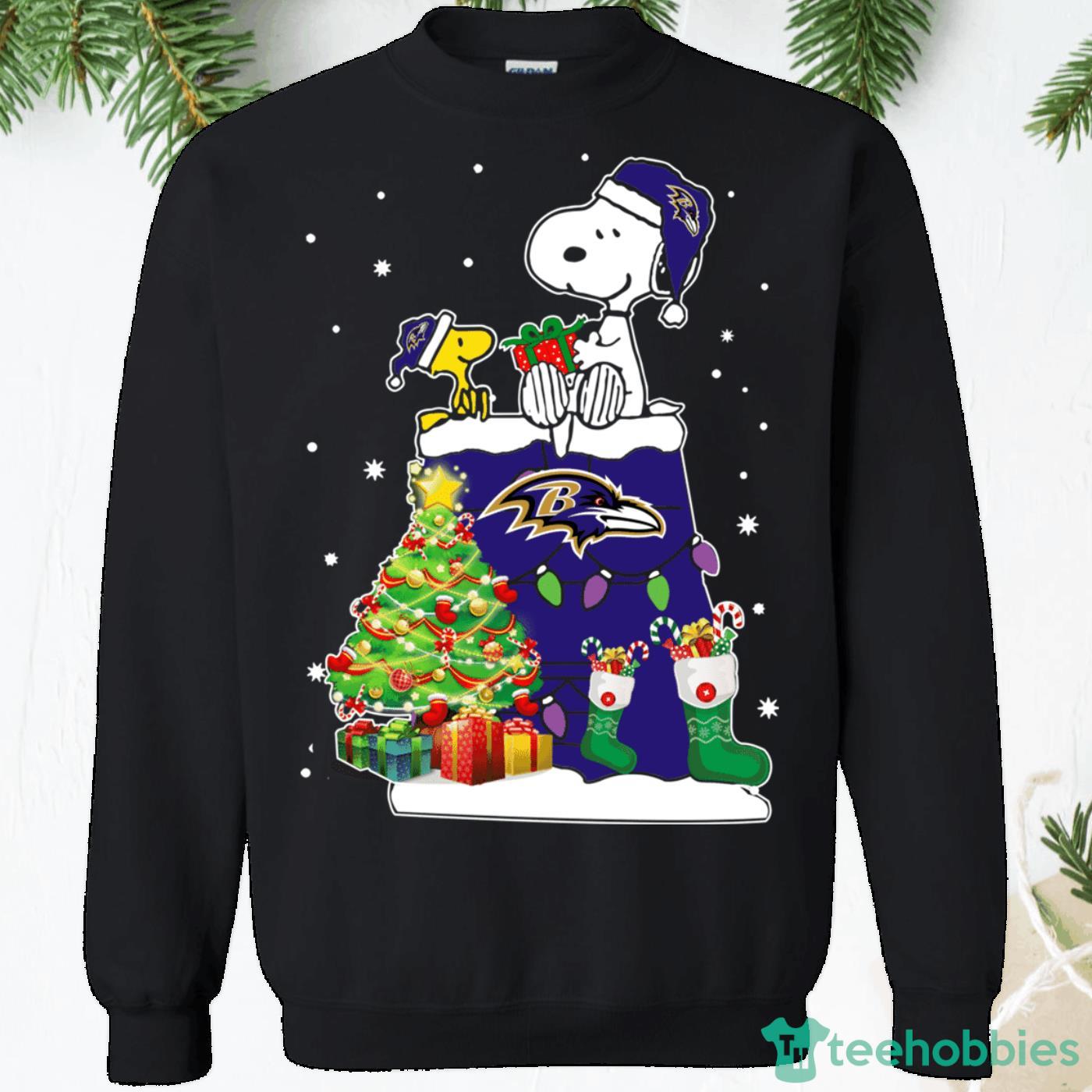 Baltimore Ravens Snoopy Lover Christmas Shirt