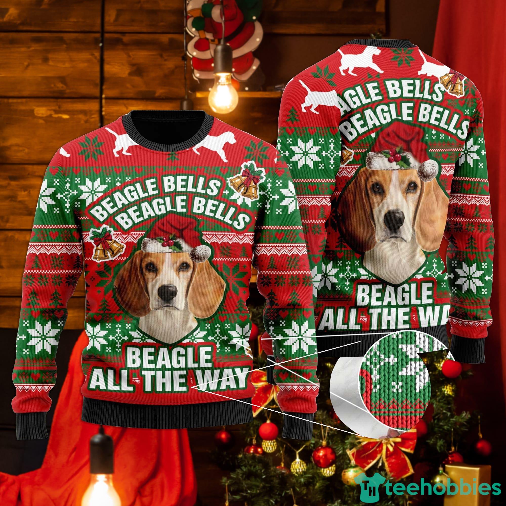 Beagle Bells Beagle Bells Beagle All The Way Ugly Christmas Sweater Product Photo 1
