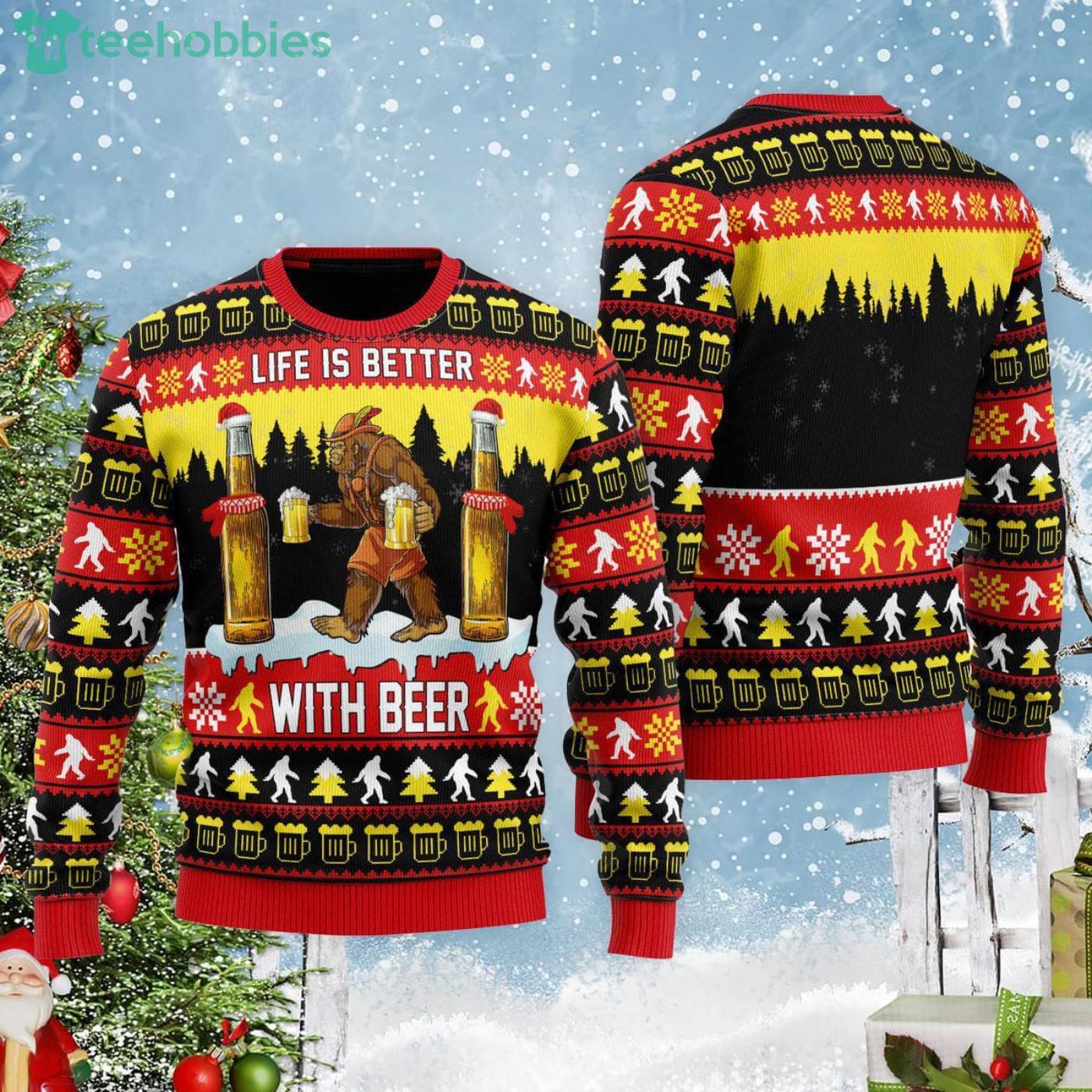 Chicago Bears Christmas Pine Tree All Over Printed Xmas Christmas Ugly  Sweater - Limotees