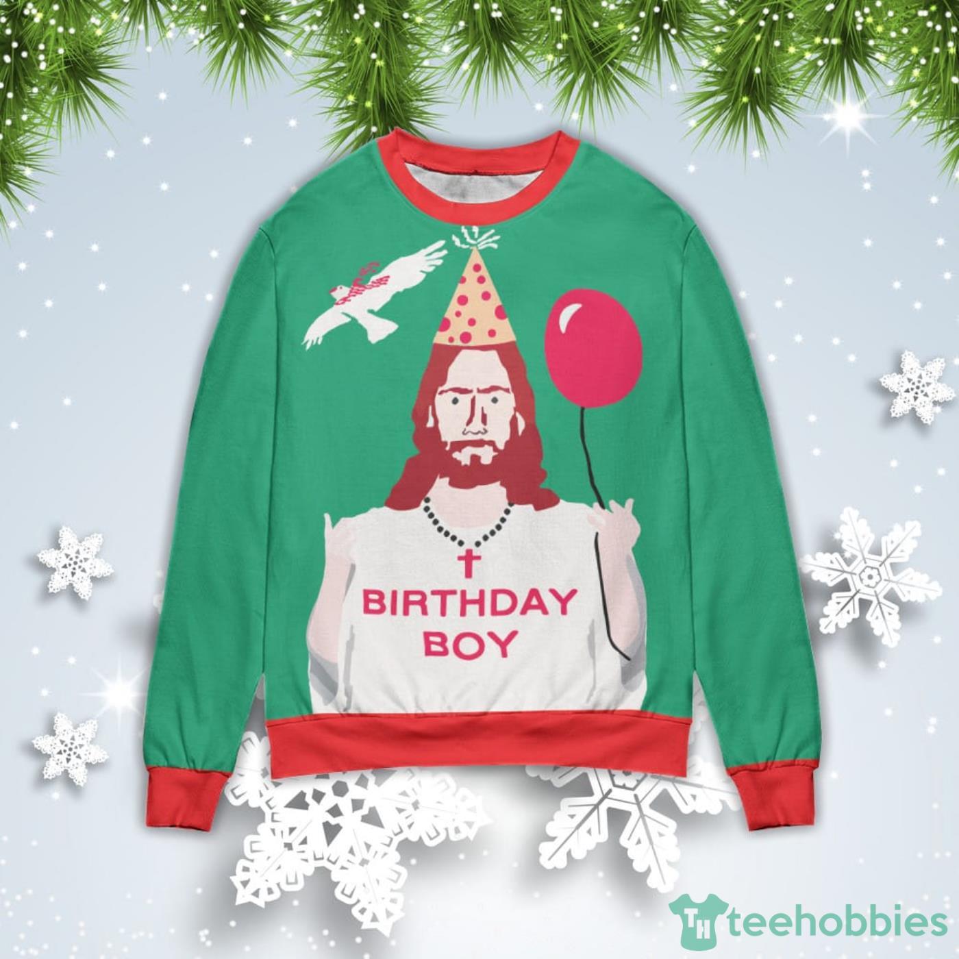 Birthday Boy Christmas Gift Ugly Christmas Sweater Product Photo 1