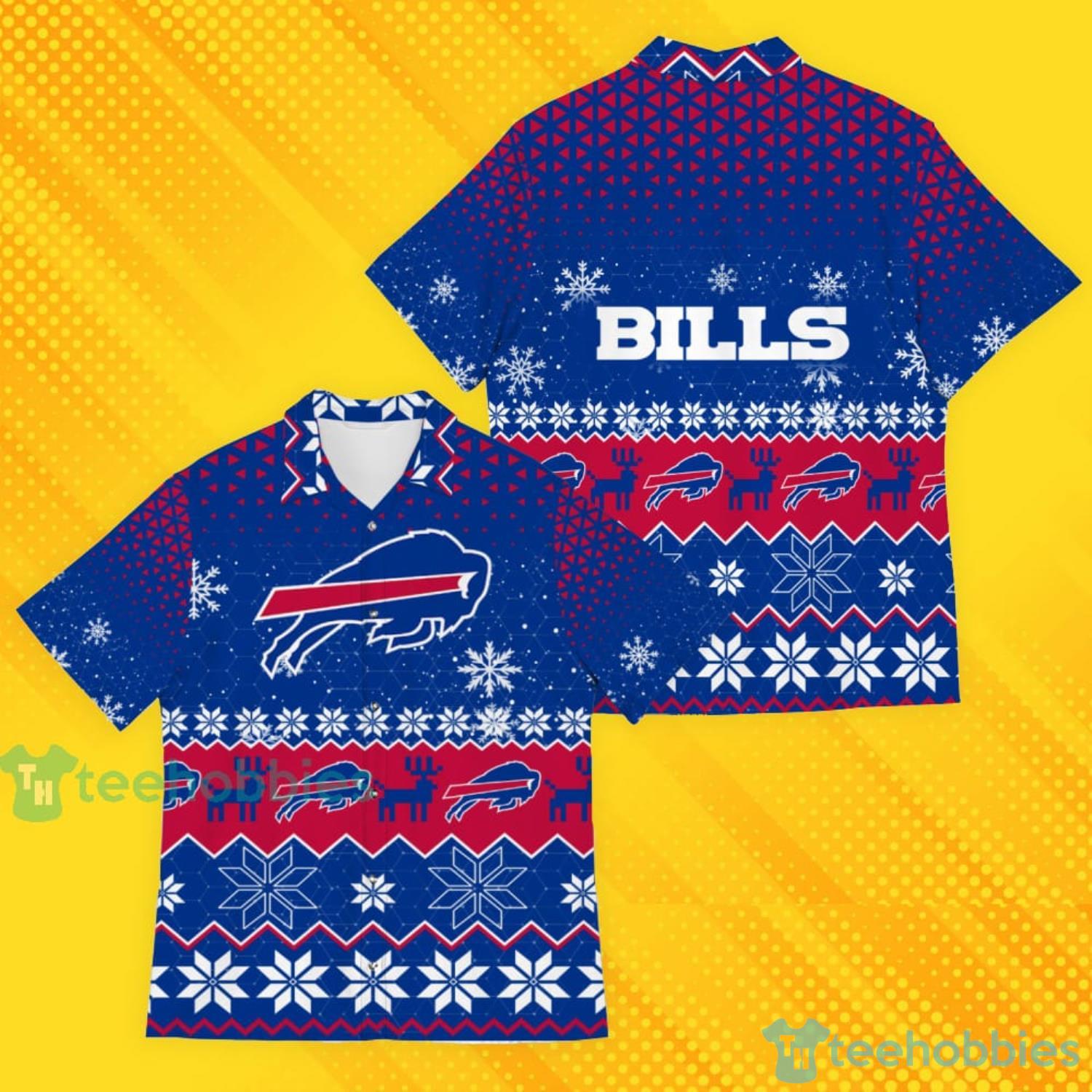 Buffalo Bills American Ugly Christmas Sweater Pattern Hawaiian Shirt Product Photo 1