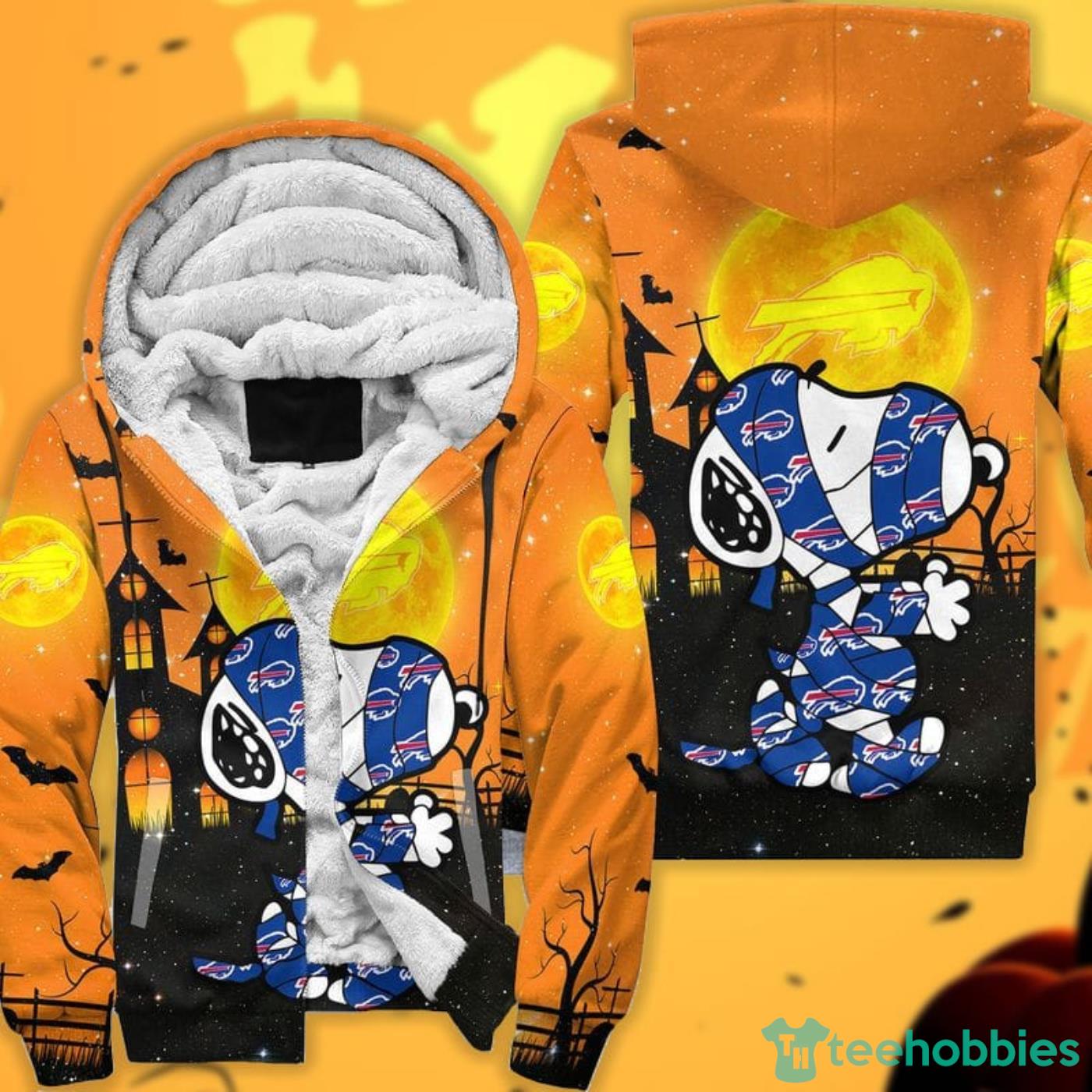 Buffalo Bills Snoopy All Over Printed 3D T-Shirt Hoodie Sweatshirt Bomber  For Sport Fans