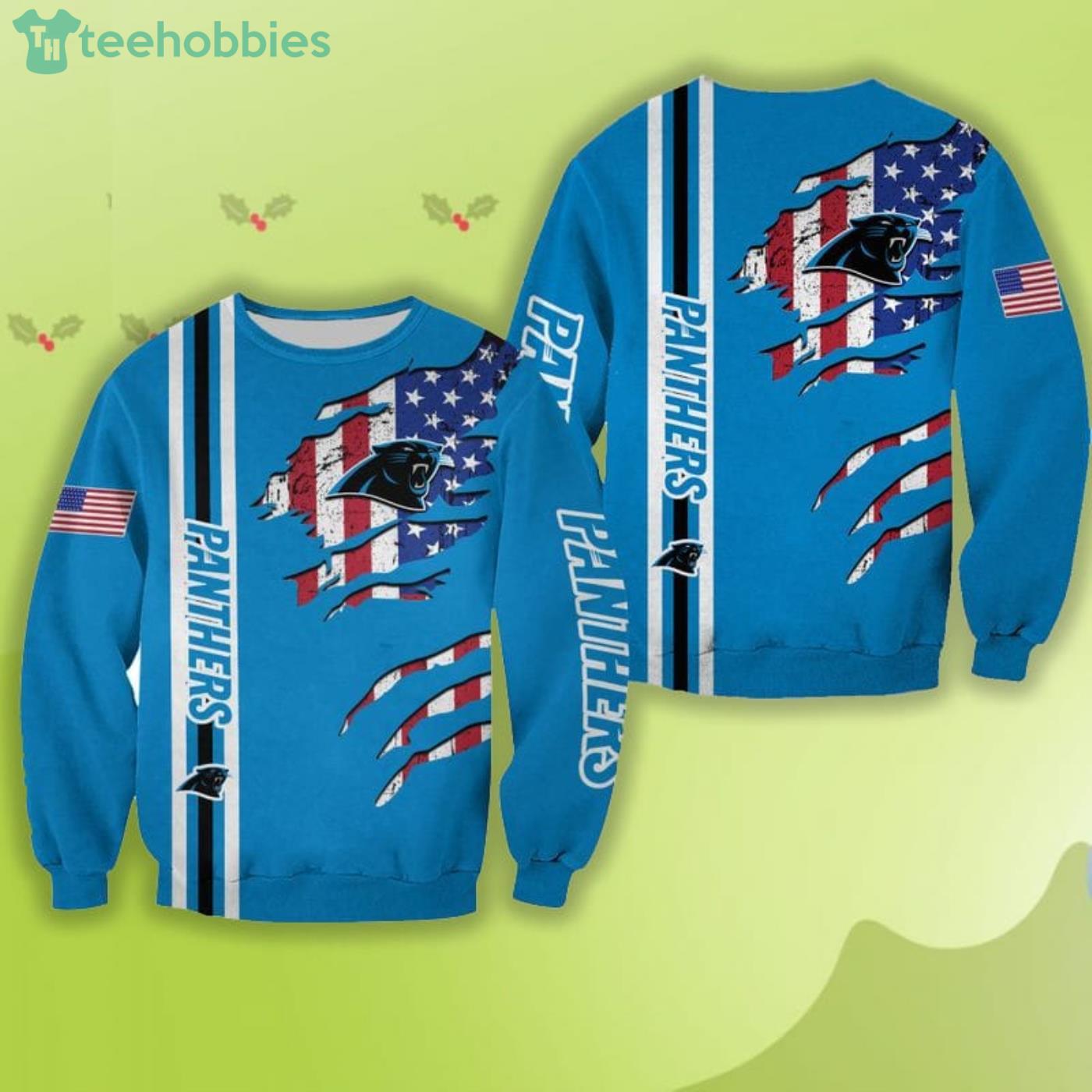 Carolina Panthers American Flag 3D Hoodie All Over Print - T