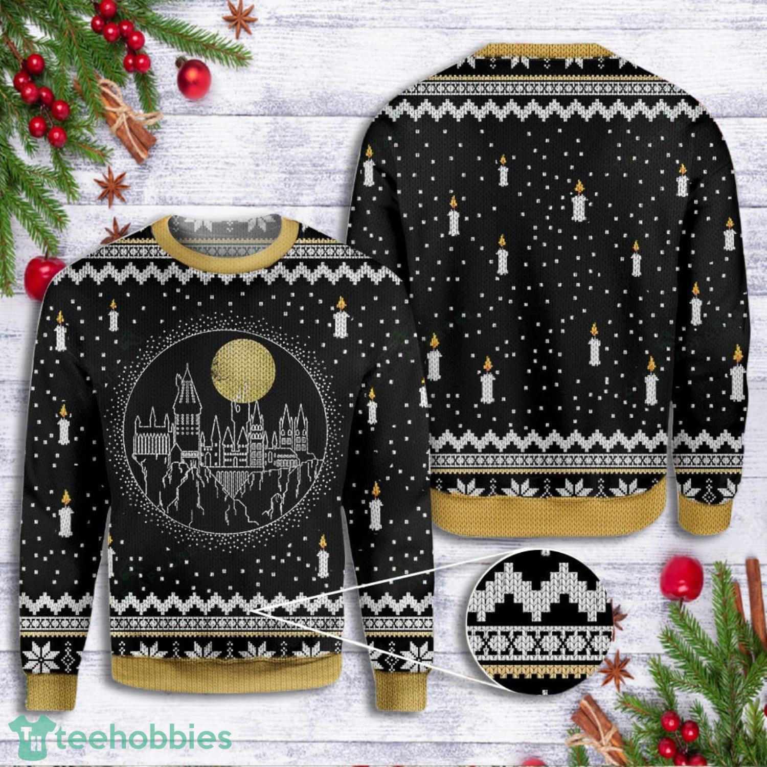Castle Candles Led Merry Christmas All Over Print 3D Ugly Sweater image Castle Candles Led Merry Christmas All Over Print 3D Ugly Sweater Product Photo 2